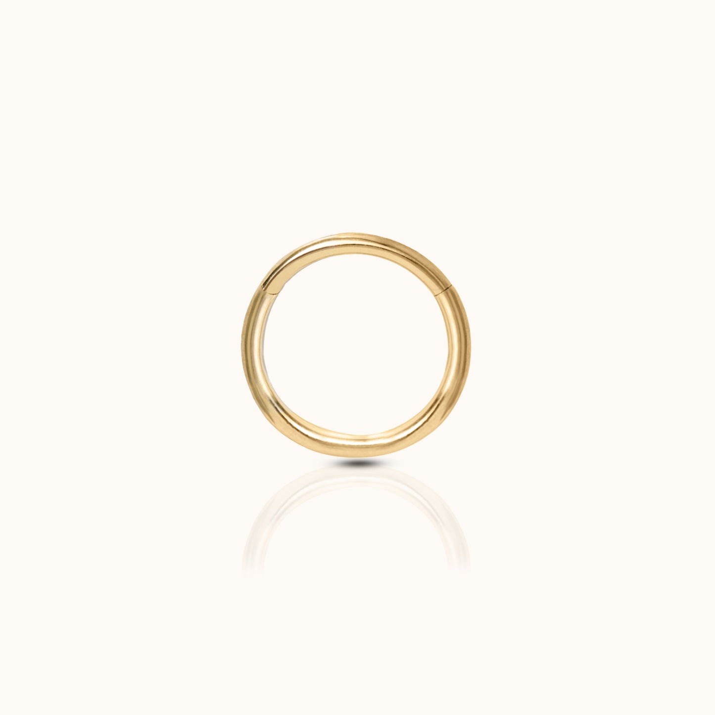 14K Solid Gold Clicker 6mm Nap Hoop Earring Single Earring by Doviana