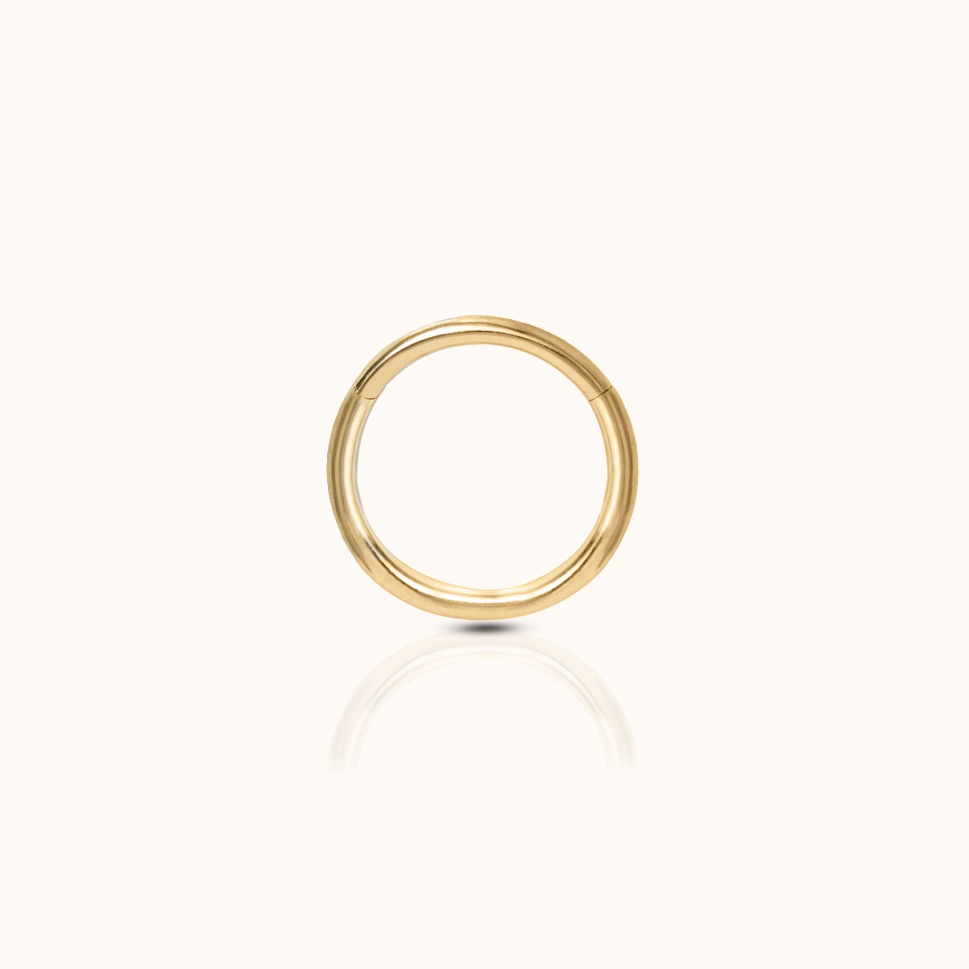 14K Solid Gold Clicker 6mm Nap Hoop Earring Single Earring by Doviana
