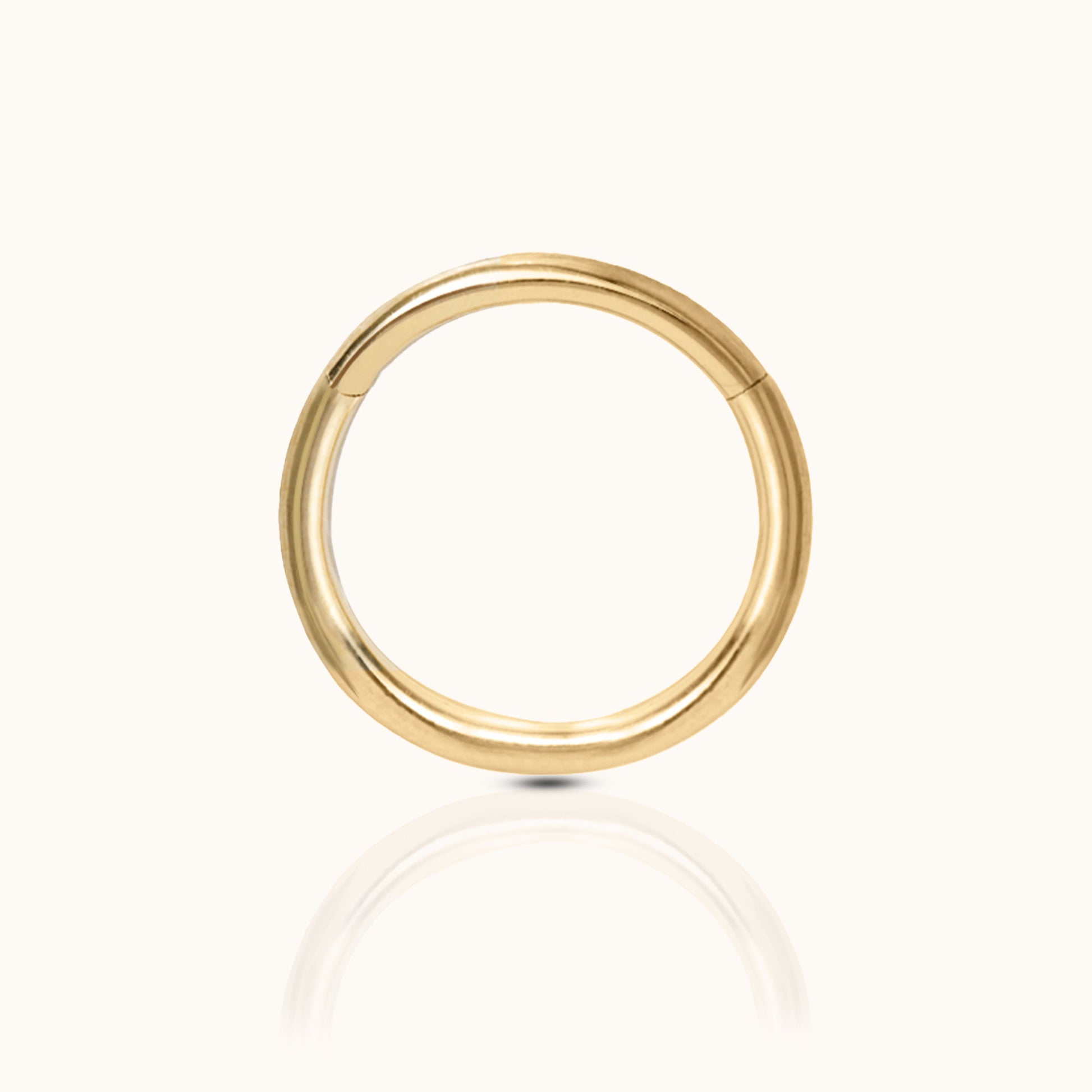 Classic 14K Solid Gold Clicker 10mm Helix Cartilage Piercing Hoop Earring by Doviana