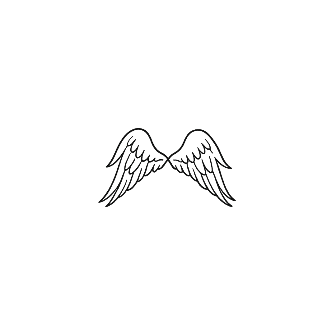 Angel Wings - A Symbol of Freedom, Protection & Light (length 0.6‘’)
