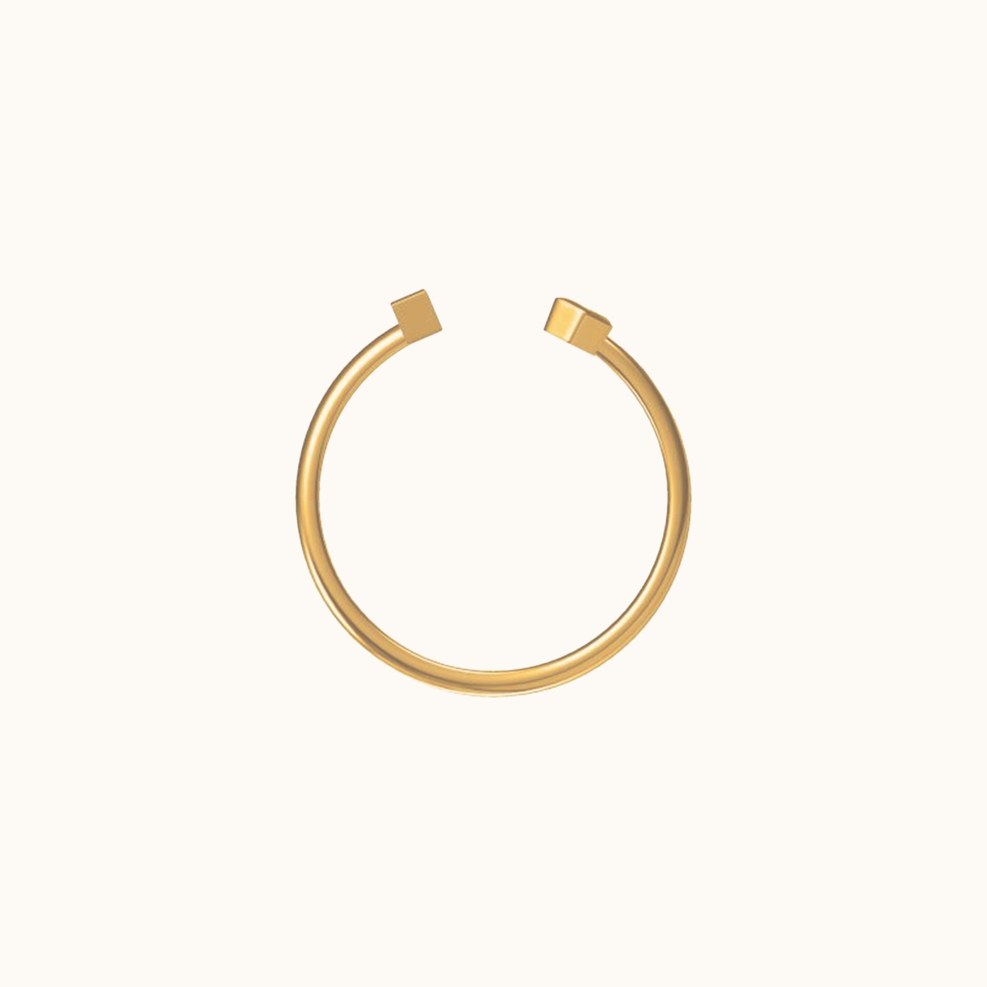 Gold Asymmetry Black & White CZ Stackable Adjustable Ring one size for all by Doviana