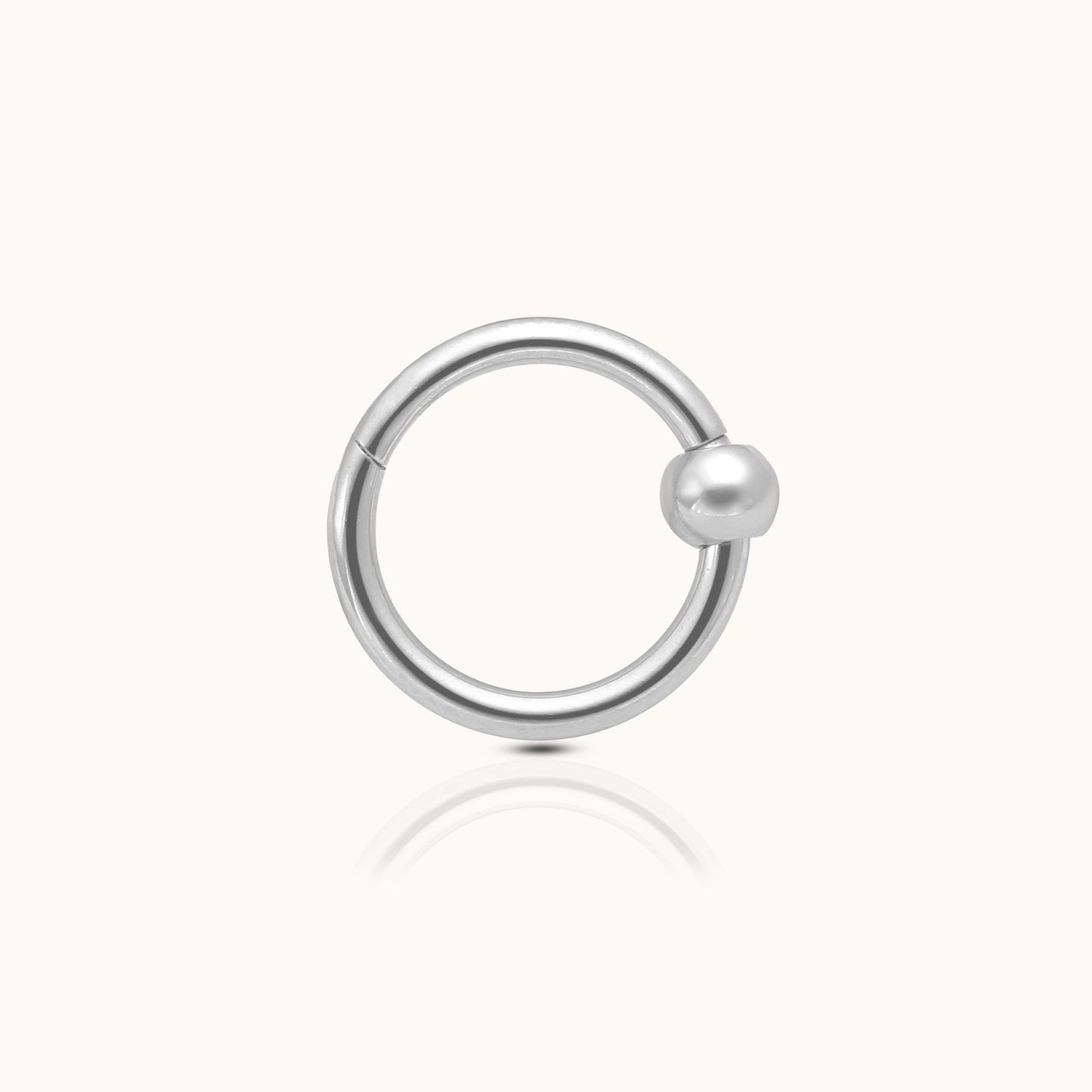 Ball Clicker Orbital Daith Cartilage Titanium Hinged Nap Hoop Earring by Doviana