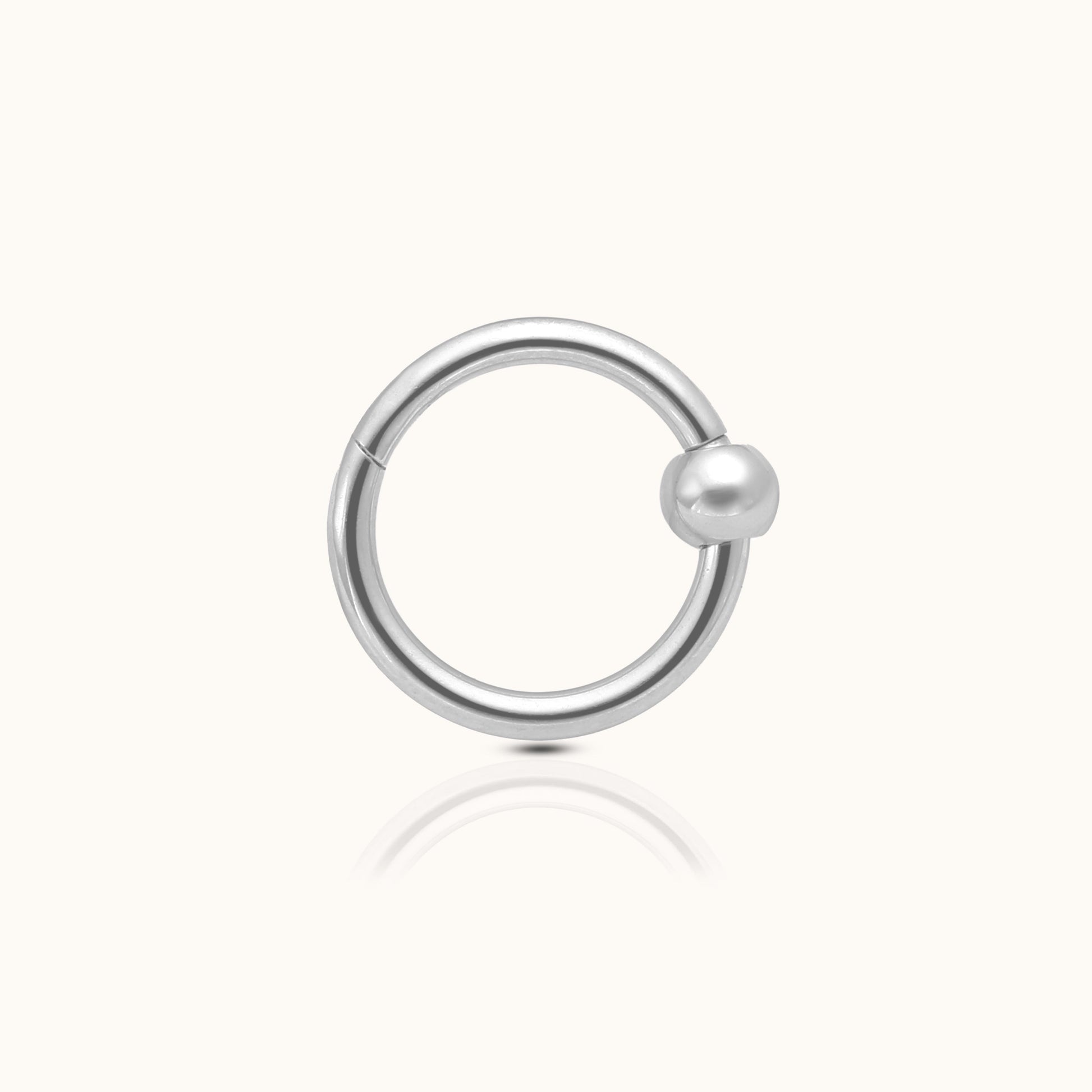 Ball Clicker Orbital Daith Cartilage Titanium Hinged Nap Hoop Earring by Doviana