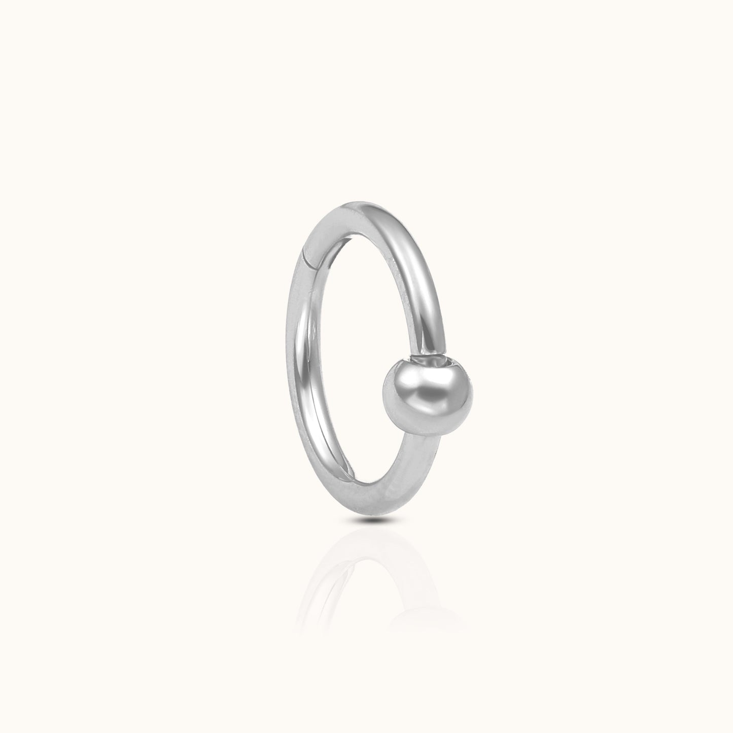 Ball Clicker Orbital Daith Cartilage Titanium Hinged Nap Hoop Earring by Doviana