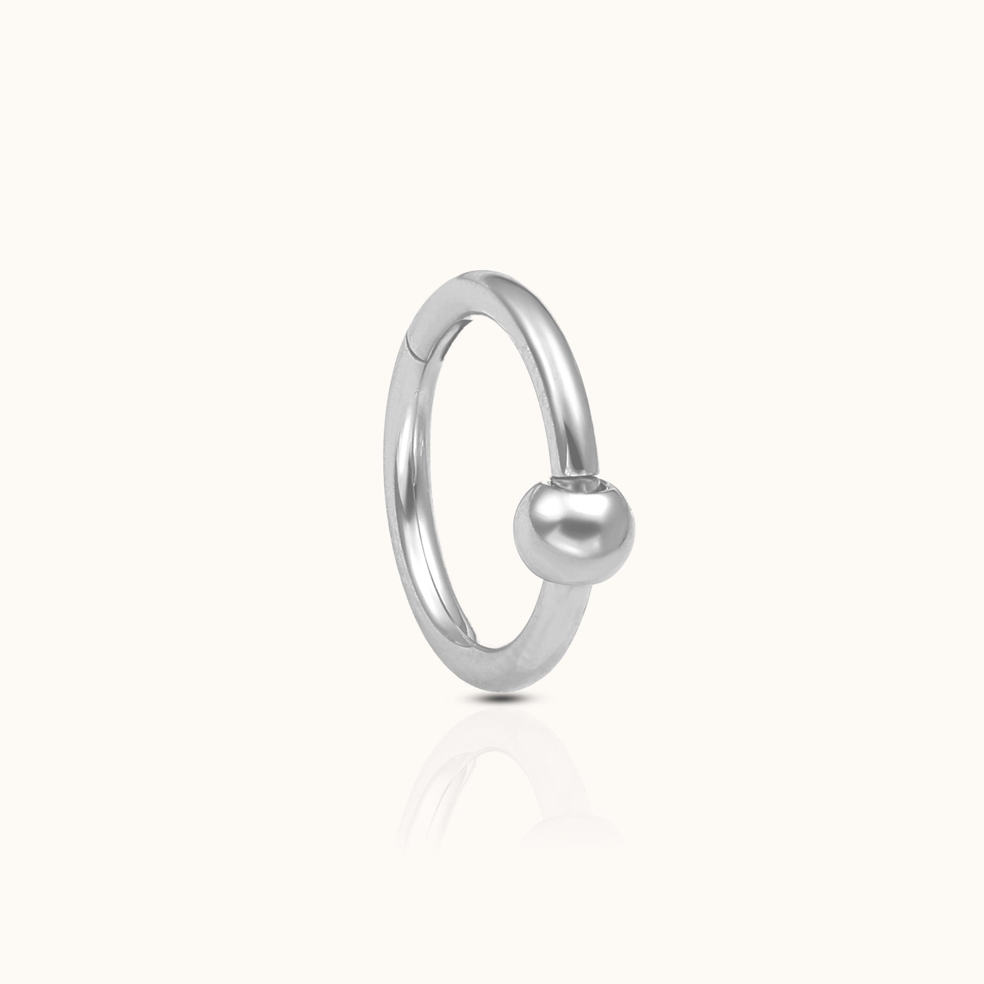 Ball Clicker Orbital Daith Cartilage Titanium Hinged Nap Hoop Earring by Doviana