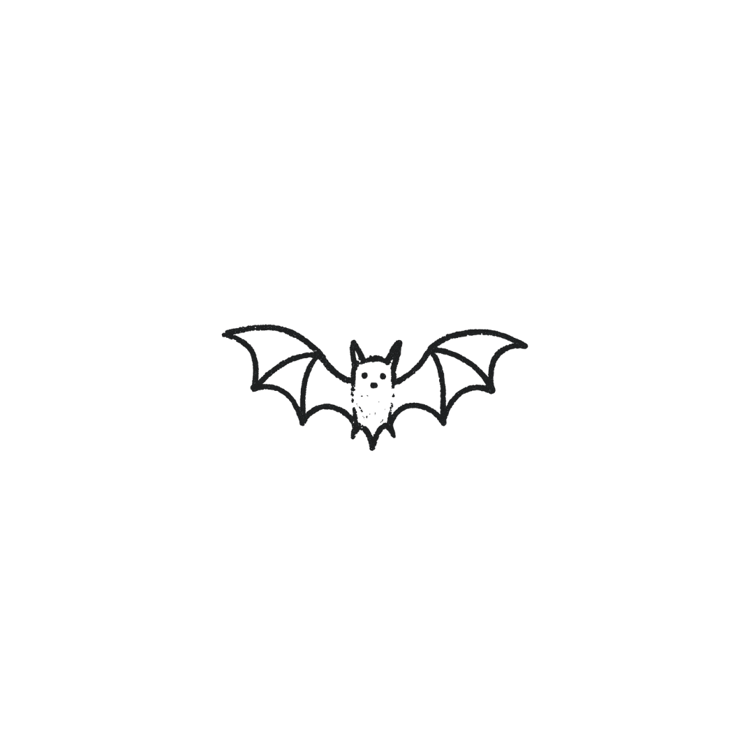 Bat — A Symbol of Mystery & Night Power by DOVIANA Tattoo Studio (length 0.6‘’)