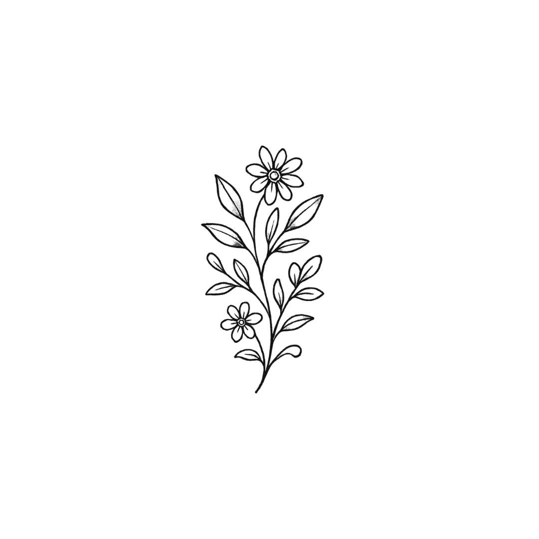 Bloom Babe — Always Growing, Always Glowing by DOVIANA Tattoo Studio (height 0.7‘’)