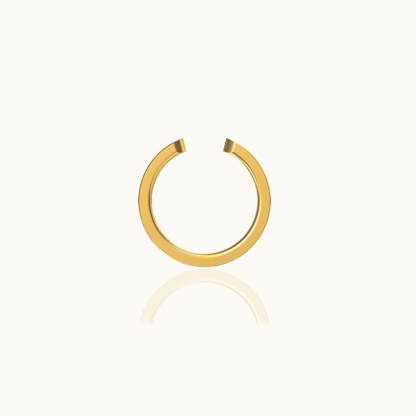 Green CZ Embellished Ear Cuff Secure Gold Cartilage Fake Piercing Not Fall off by Doviana