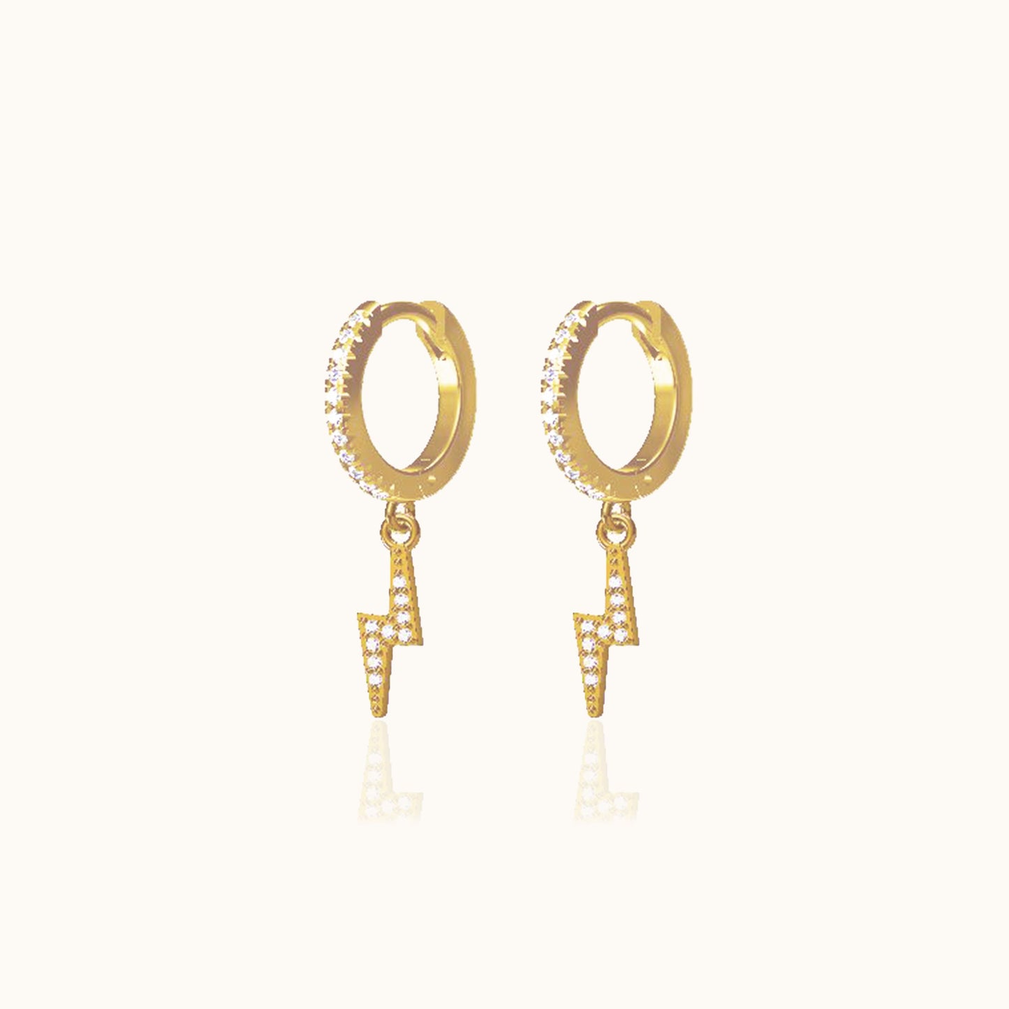CZ Lightning Bolt Earrings
