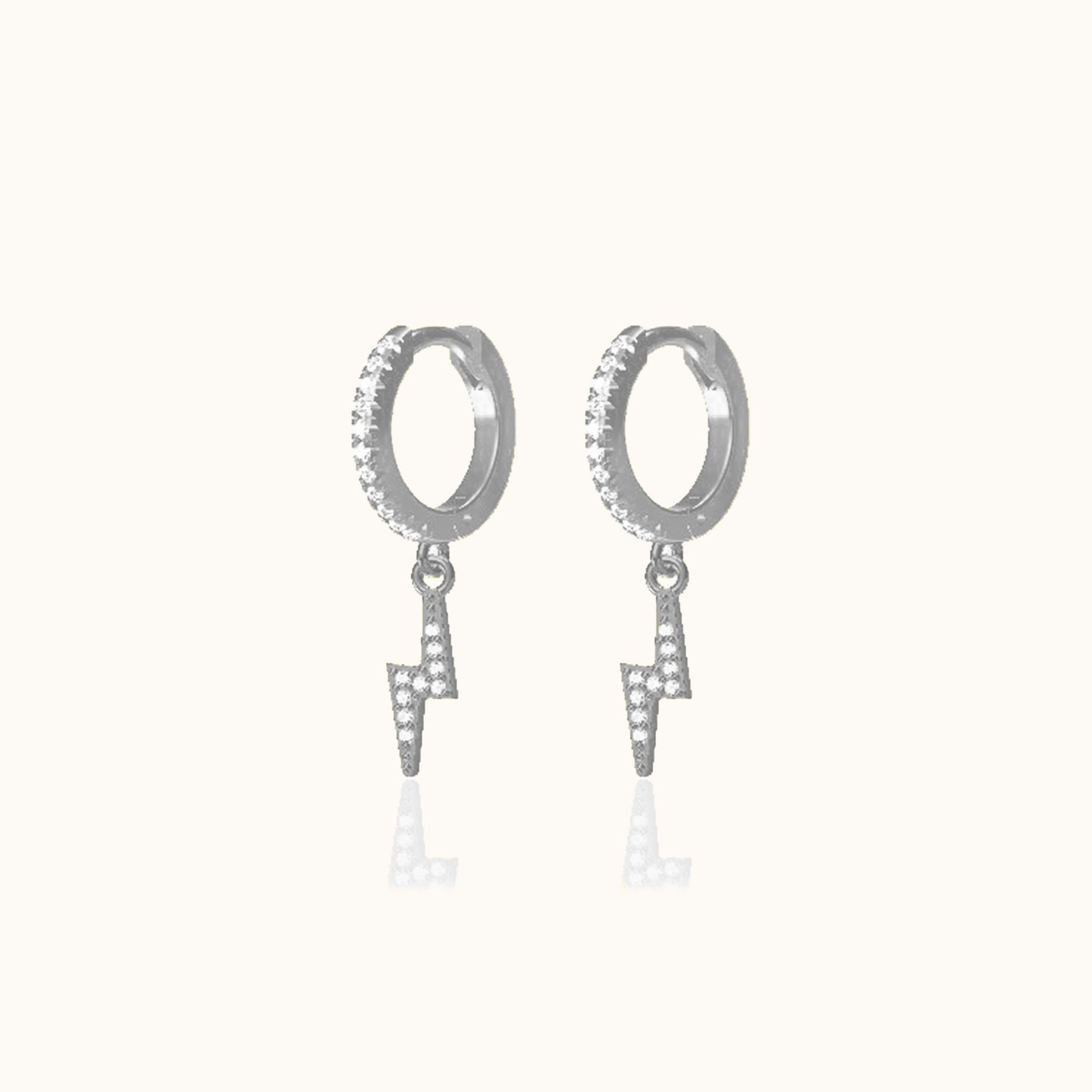 CZ Lightning Bolt Earrings