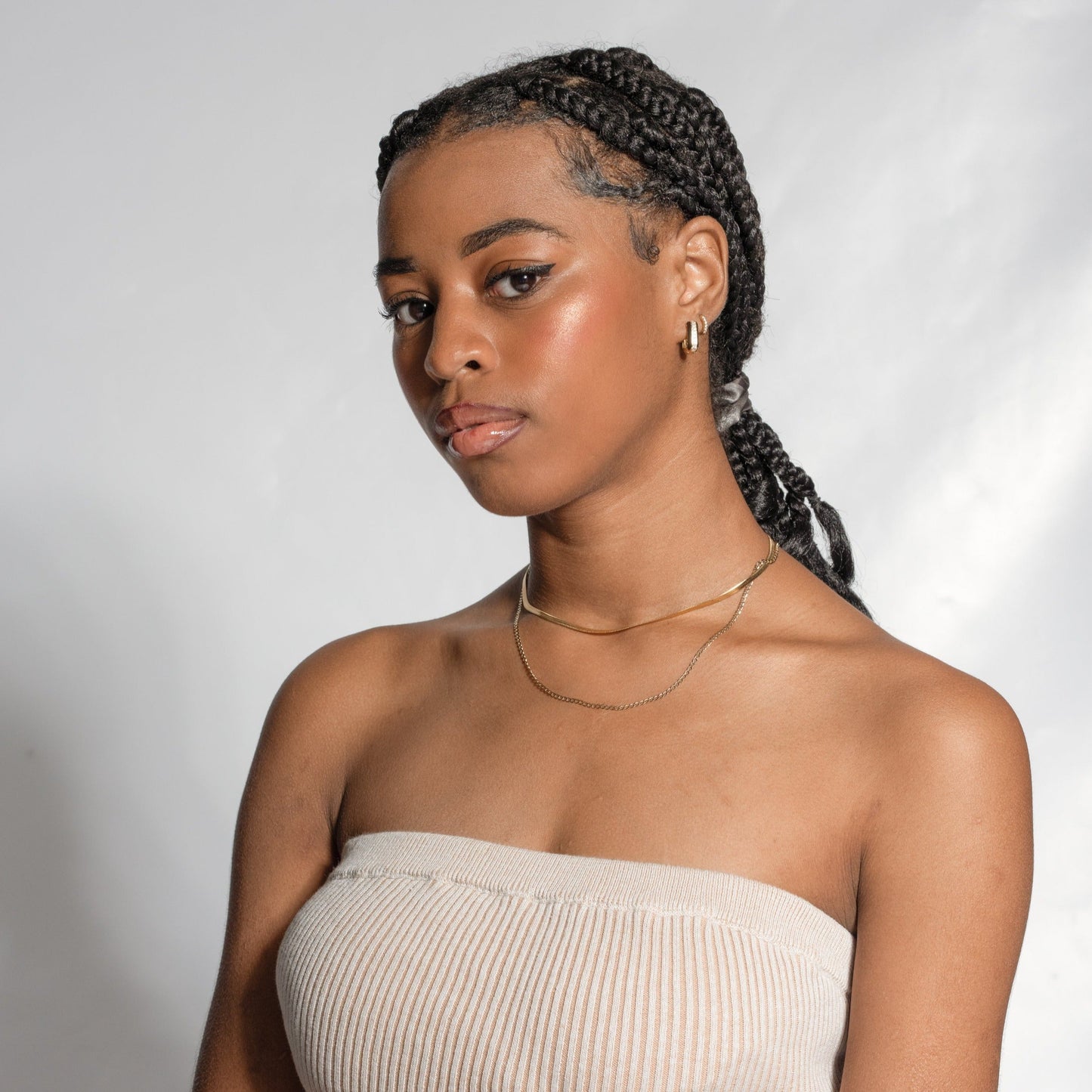 Classic Stacking Gold Chain Essential Cuban Chain Necklace by Doviana