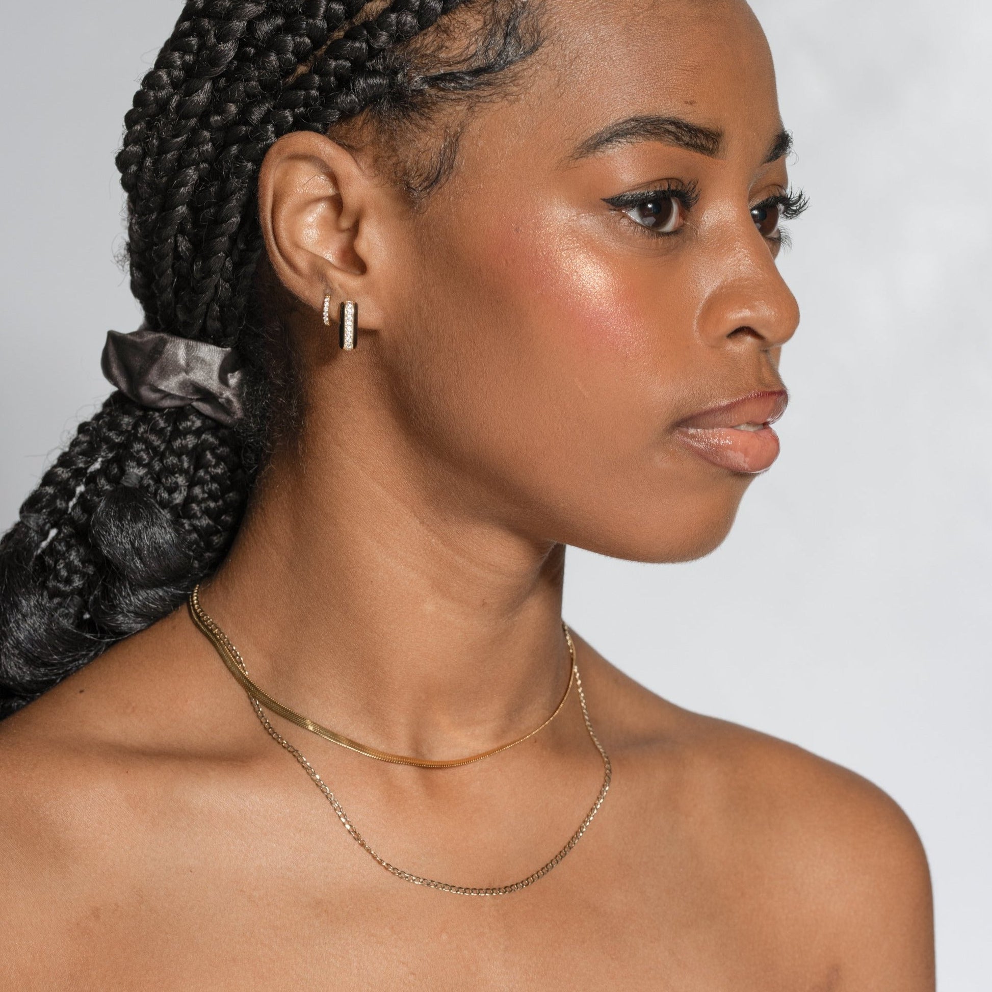 Classic Stacking Gold Chain Essential Cuban Chain Necklace by Doviana