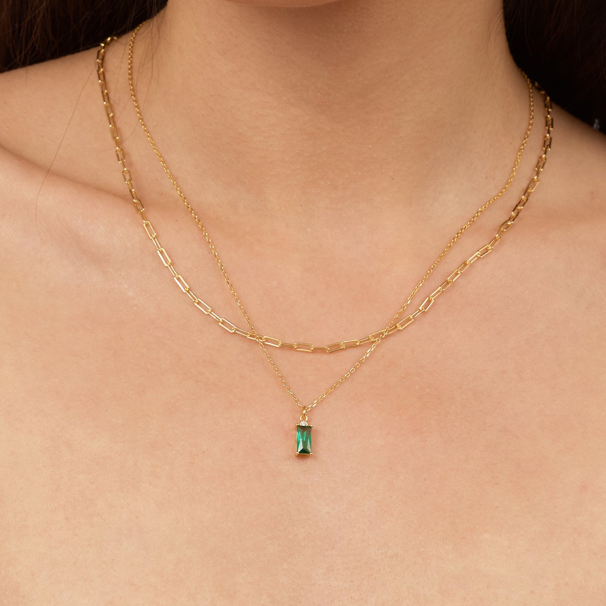 Gold Boyfriend Adjustable Chunky Paperclip Square Link Chain Necklace by Doviana