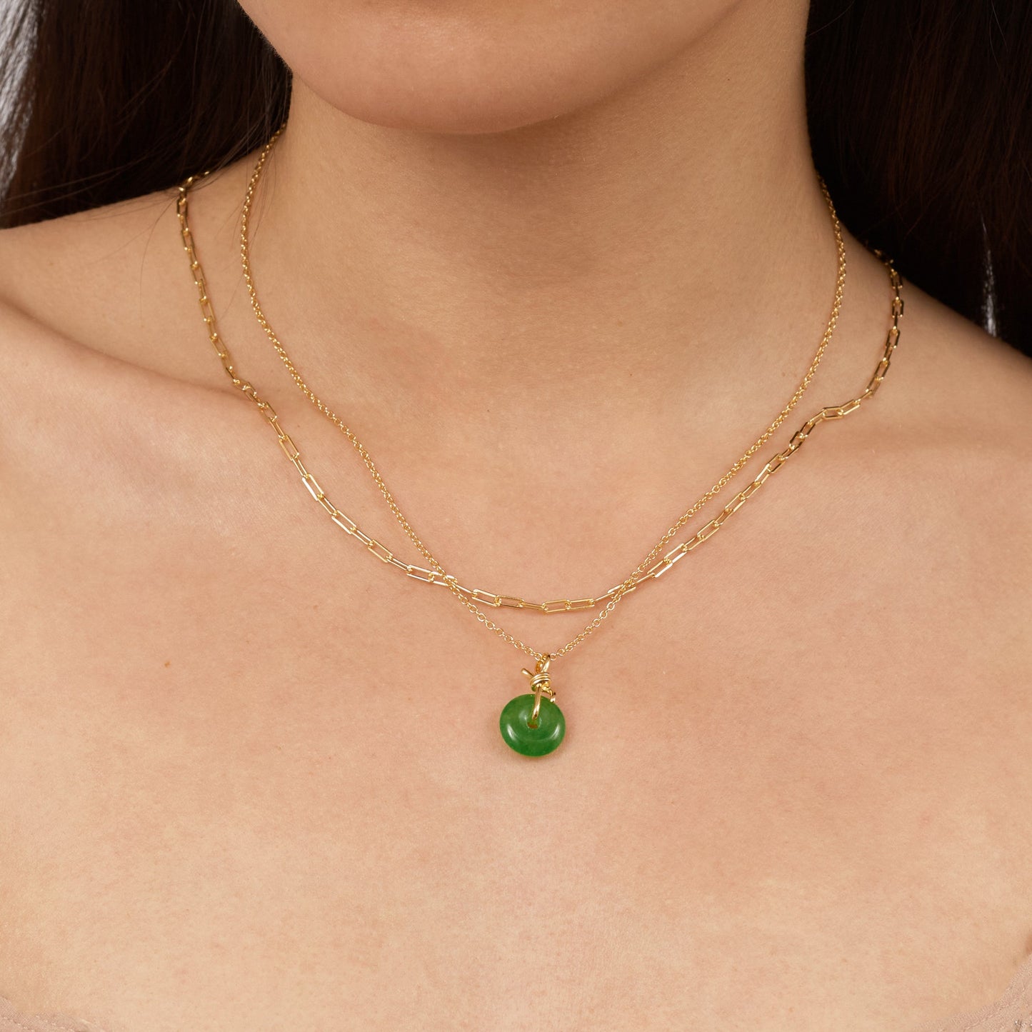 Gold Boyfriend Adjustable Chunky Paperclip Square Link Chain Necklace by Doviana