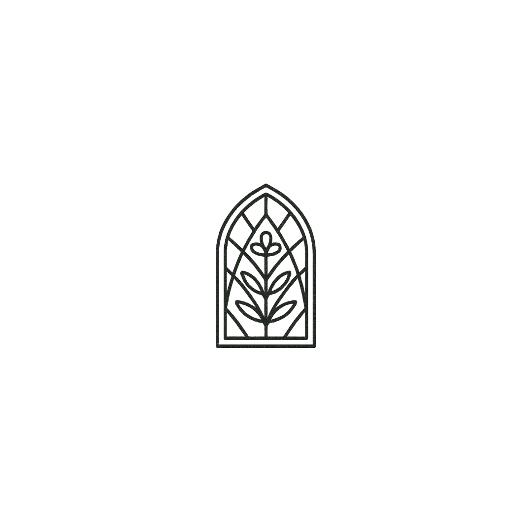 Cathedral Bloom — Tiny Floral Window Design by DOVIANA Tattoo Studio 0.7''
