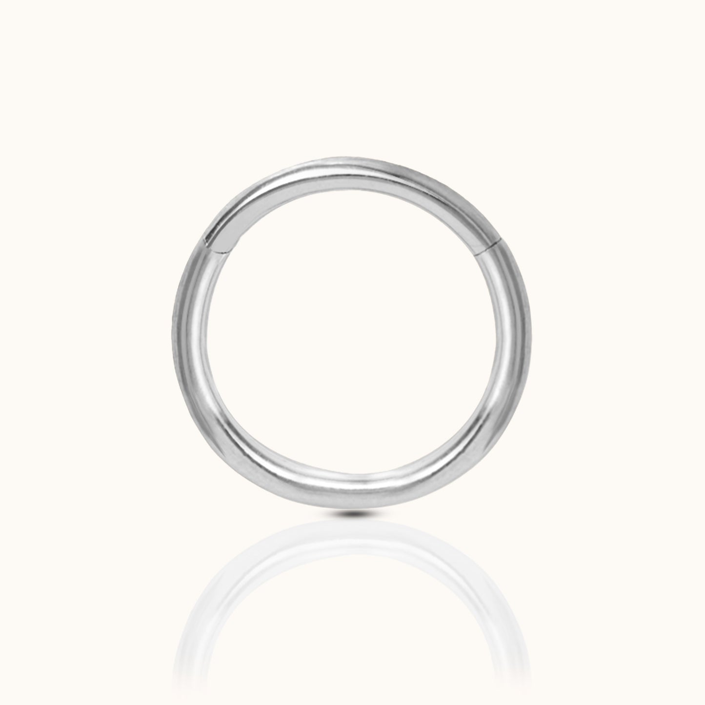 Classic Clicker 10mm Titanium Hinged Nap Hoop Earring by Doviana