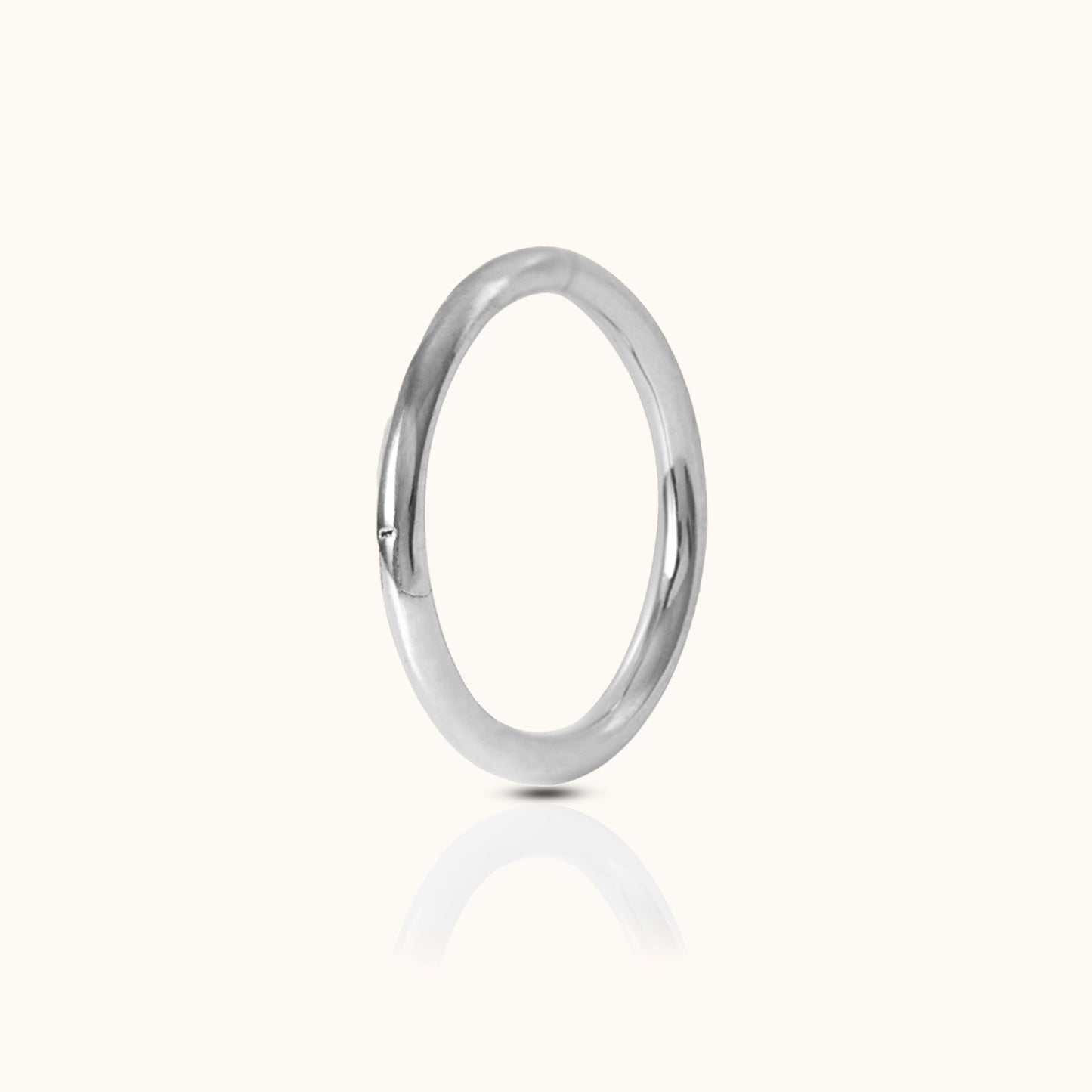 Classic Clicker 10mm Titanium Hinged Nap Hoop Earring by Doviana