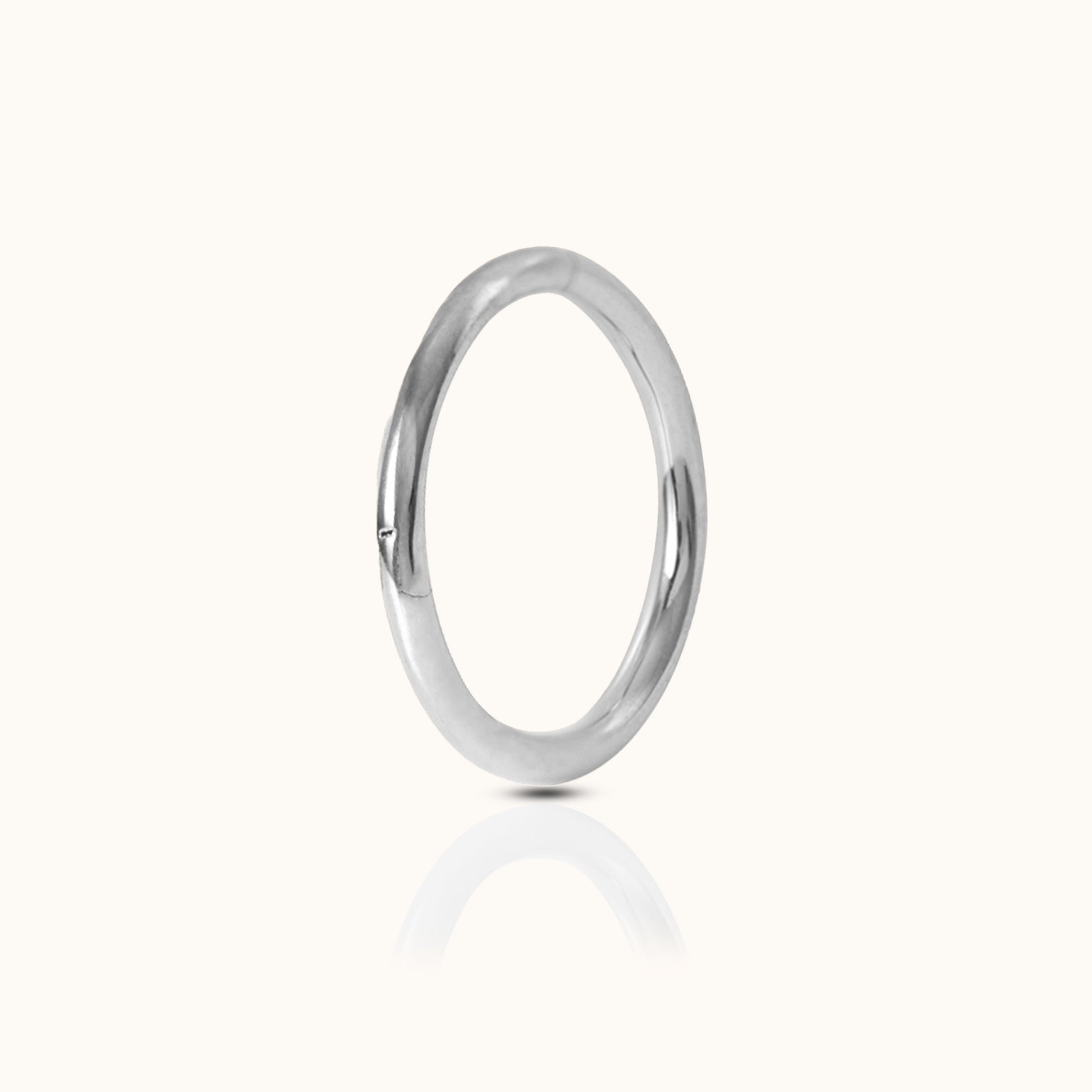 Classic Clicker 10mm Titanium Hinged Nap Hoop Earring by Doviana