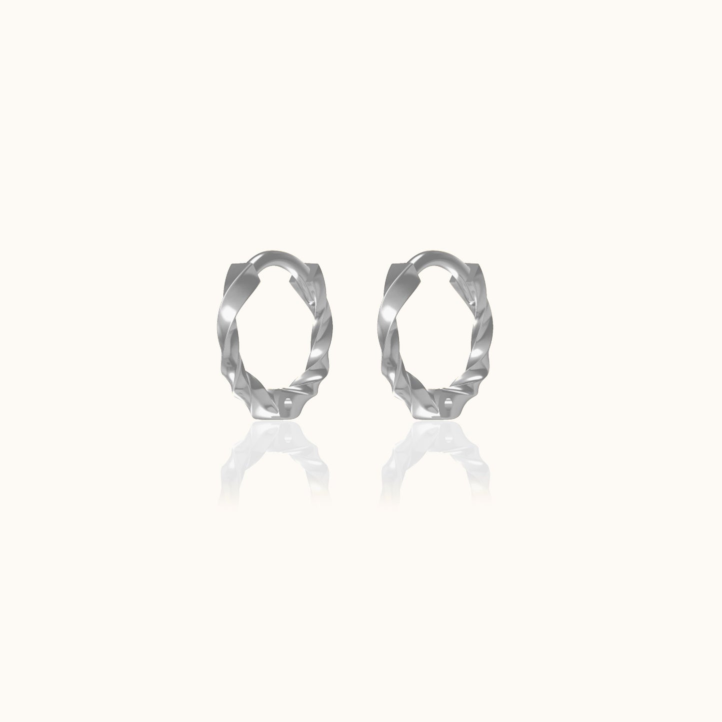 Classic Twisted Hoop Earrings 925 Sterling Silver Crew Set Mini Petite Rope Twist Huggie Hoops by Doviana