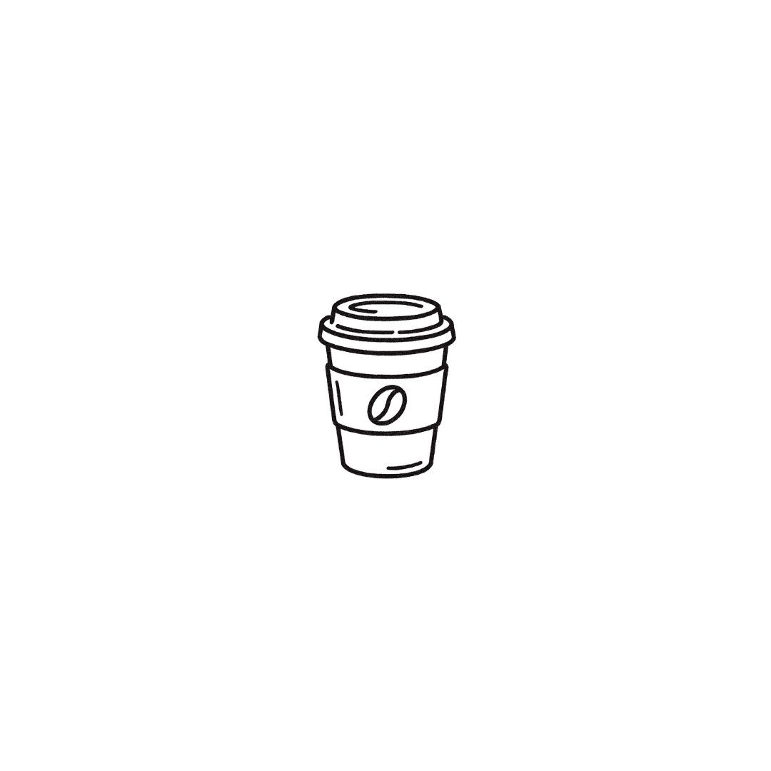 Coffee To-Go — A Tiny Sip of Daily Ritual by DOVIANA Tattoo Studio (height 0.4‘’)
