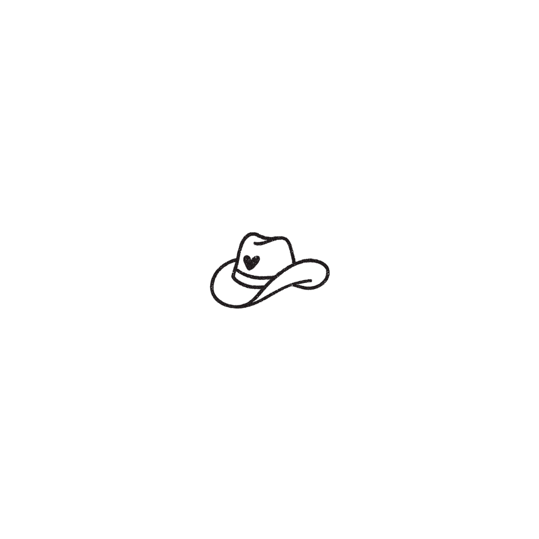 Cowgirl Hat — A Little Love, A Lot of Yeehaw by DOVIANA Tattoo Studio (height 0.3‘’)