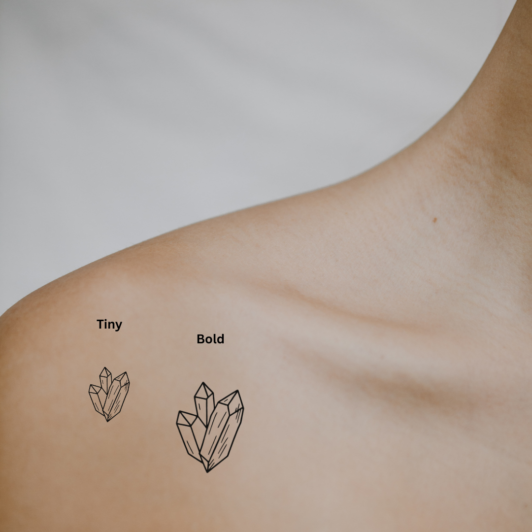 Crystals — A Symbol of Energy & Inner Light by DOVIANA Tattoo Studio (height 0.48‘’)
