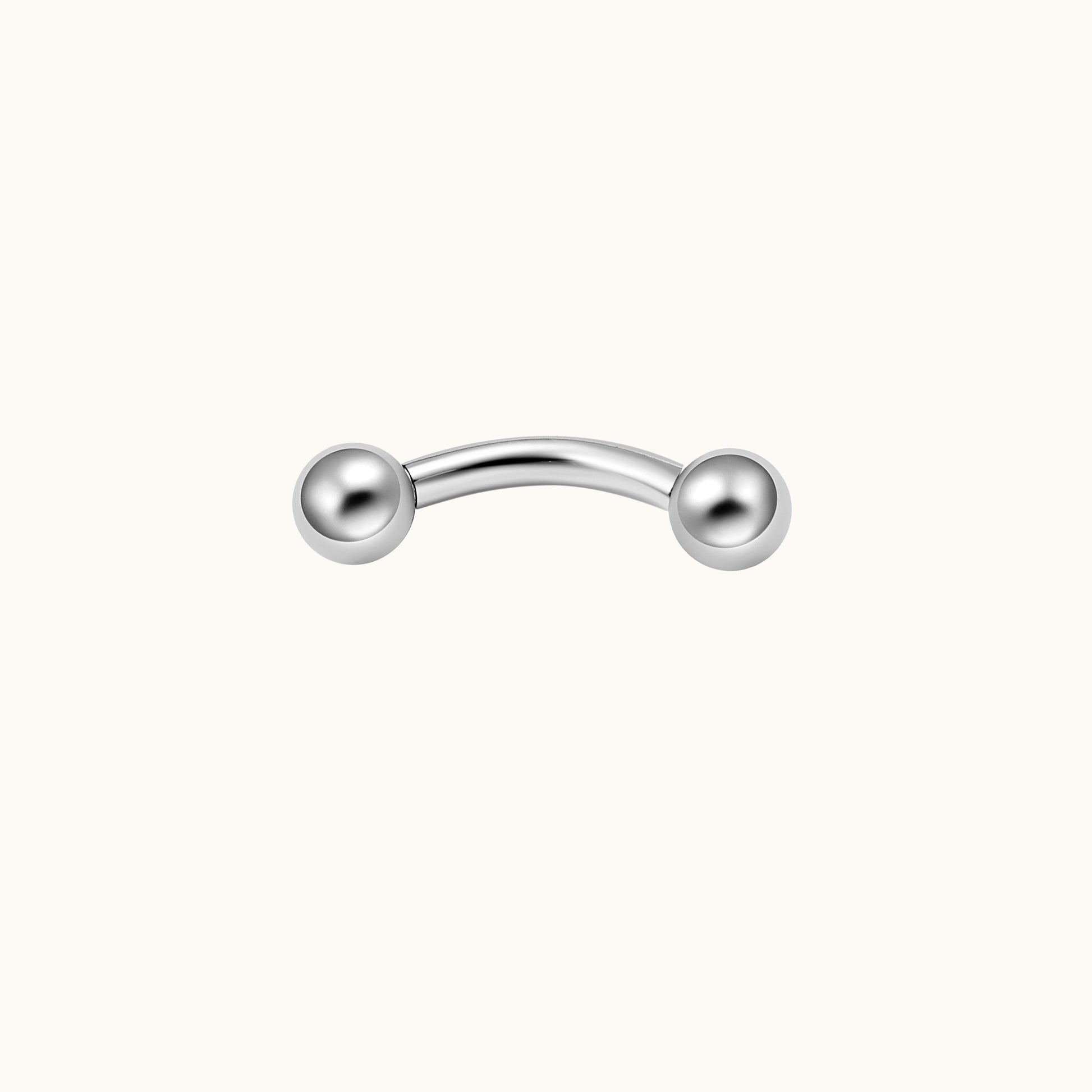 Curved Threaded Barbell Eyebrow Ring Piercing Bar by Doviana