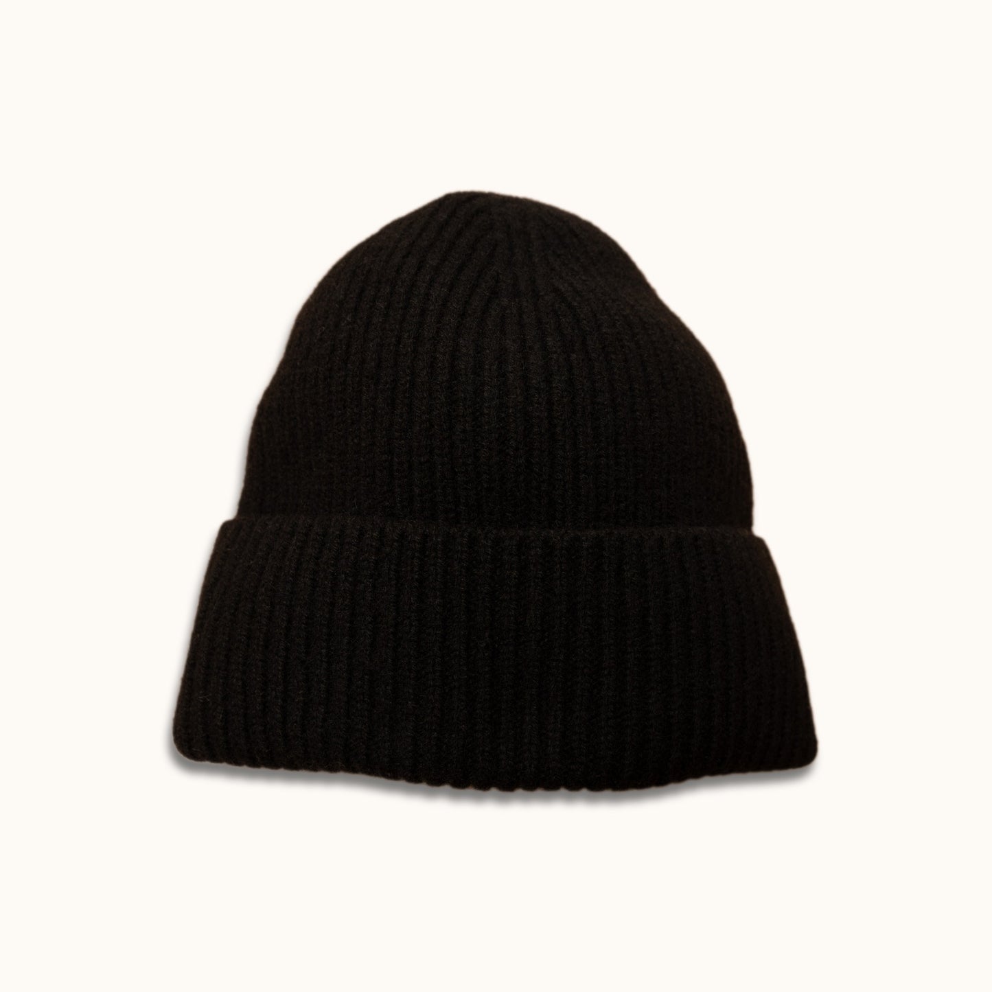DOVIANA Luxe 100% Cashmere Rib Cuffed Beanie Hat