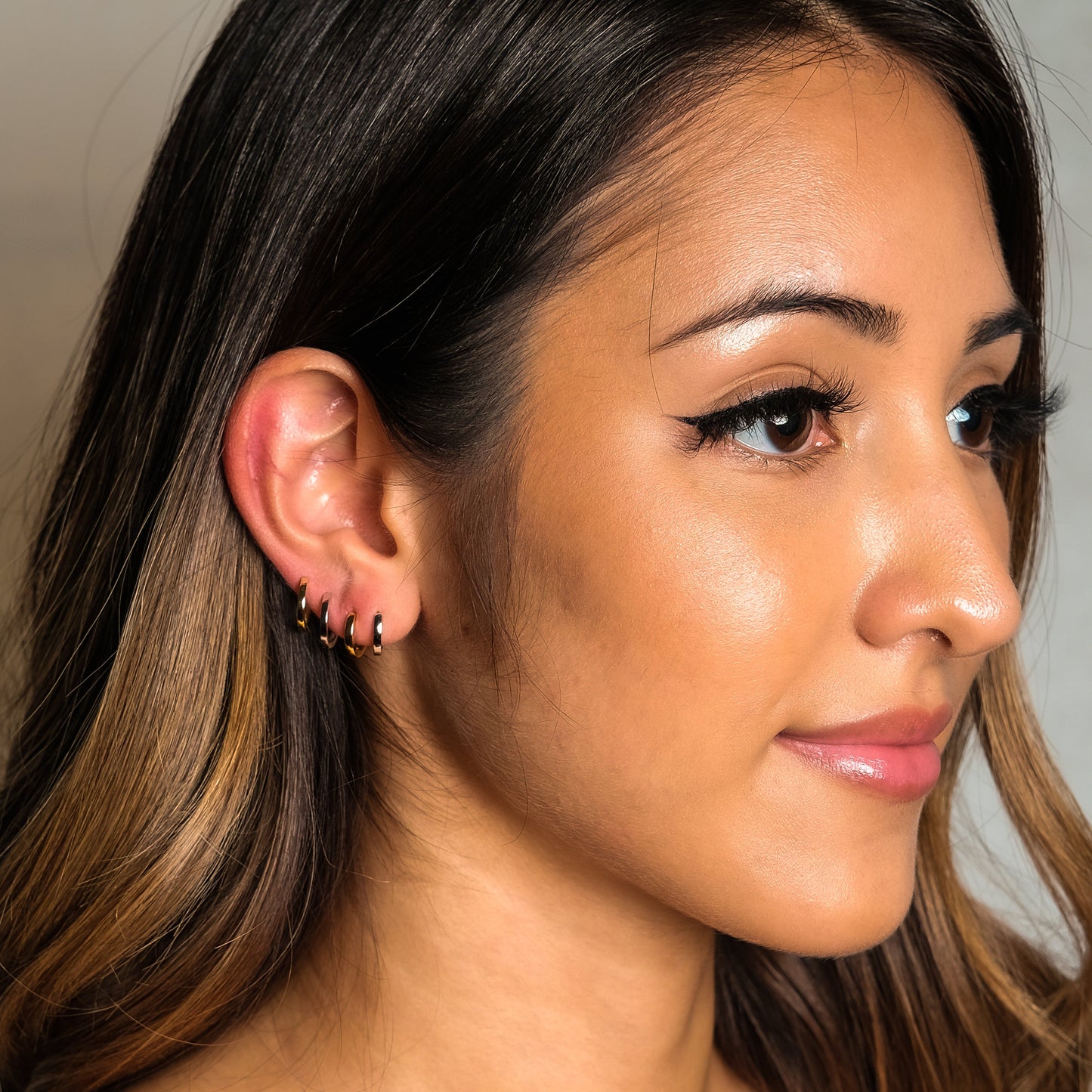 Dainty Petite Gold Huggie Hoop Earrings Everyday Essentials for Daily Wear by Doviana