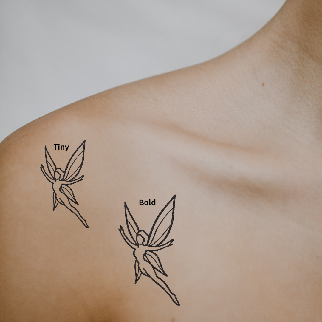 Dancing Fairy – A Touch of Enchantment by DOVIANA Tattoo Studio (width 0.4‘’)