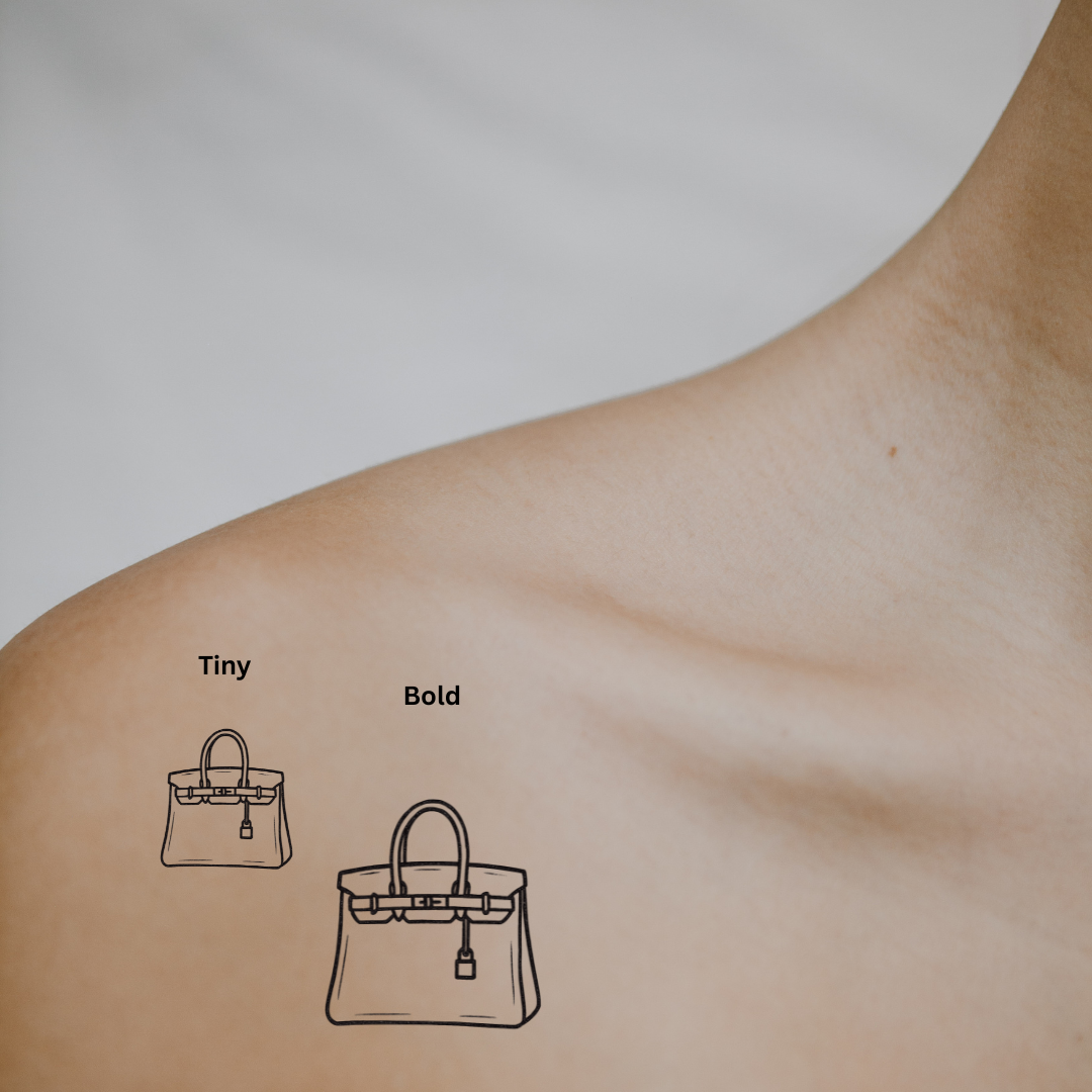 Designer Bag — A Symbol of Style & Power by DOVIANA Tattoo Studio (length 0.5‘’)