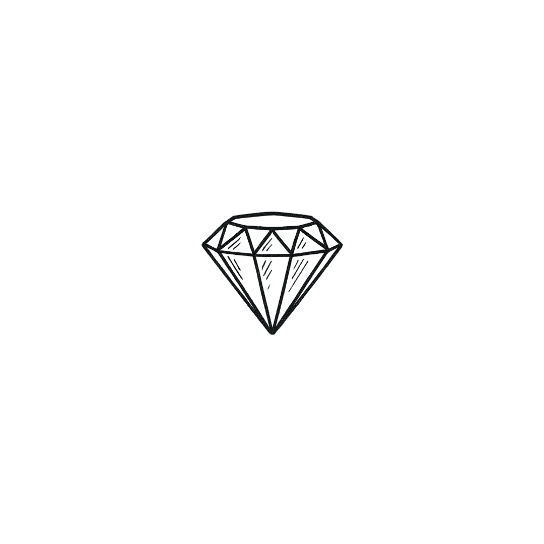 Diamond — A Tiny Symbol of Strength & Shine by DOVIANA Tattoo Studio (width 0.4‘’)