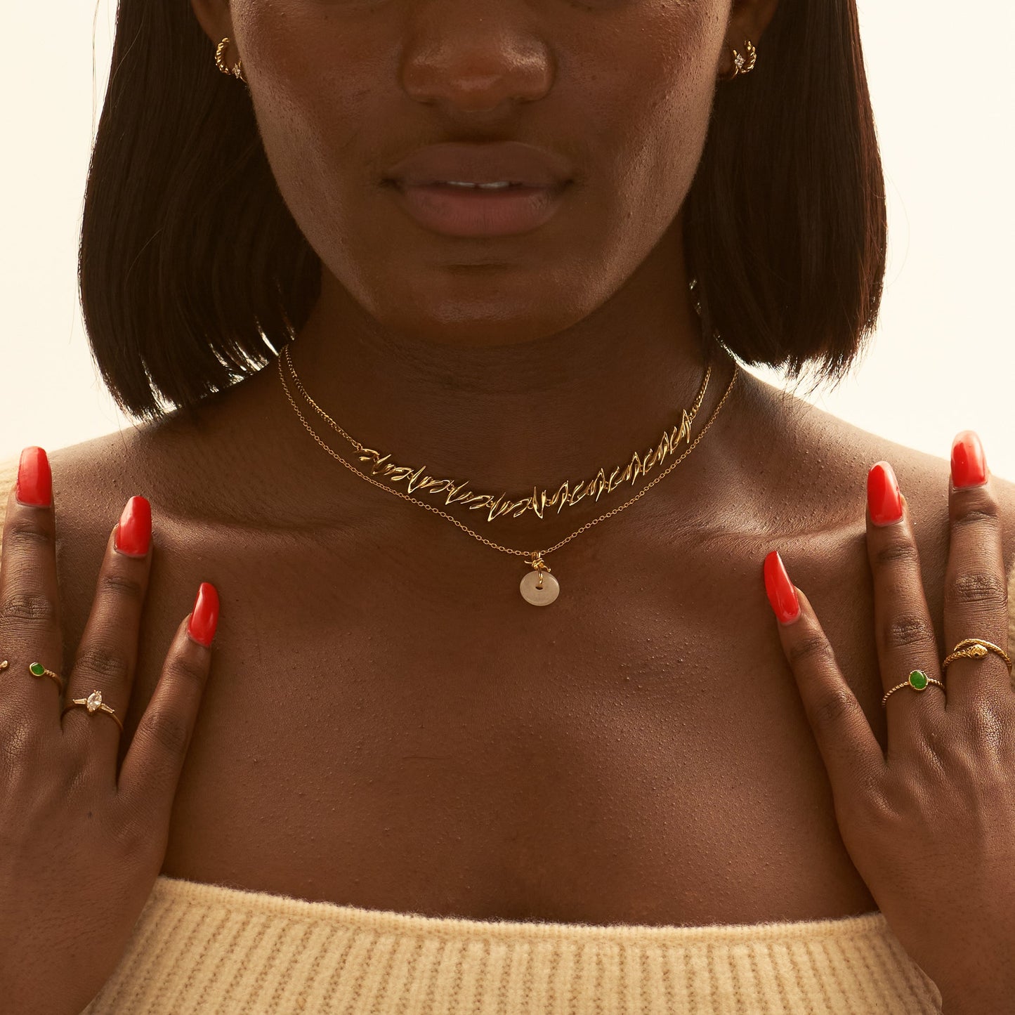 Doviana Signature Choker Necklace in Gold Featured on Vogue