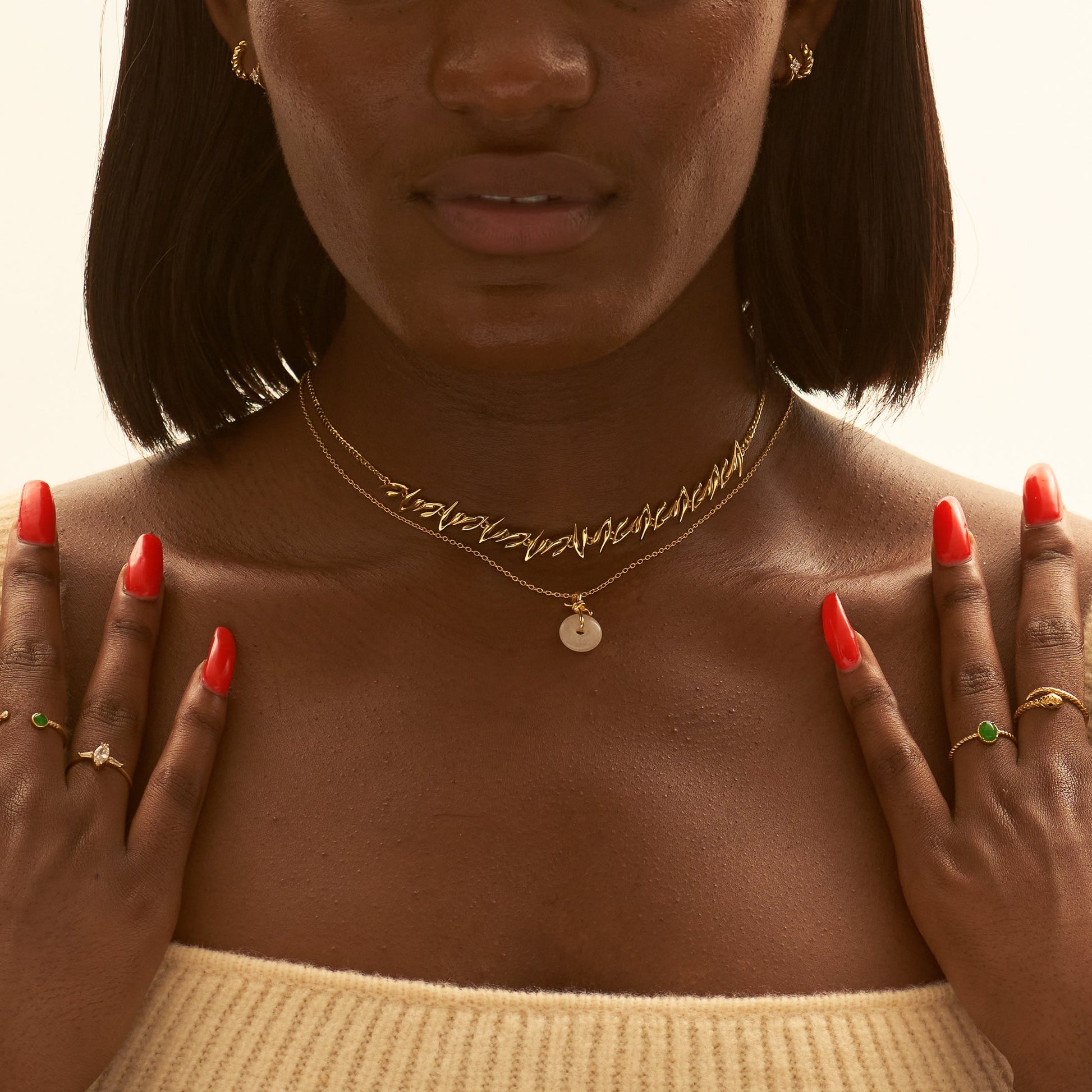 Doviana Signature Choker Necklace in Gold Featured on Vogue