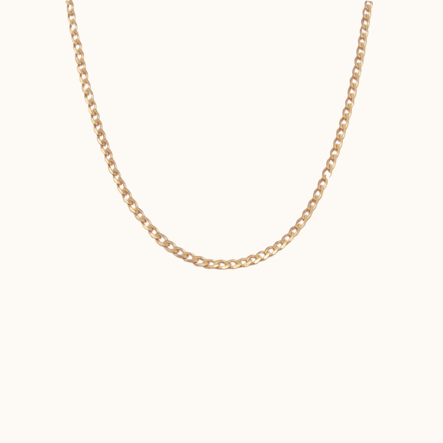 Classic Stacking Gold Chain Essential Cuban Chain Necklace by Doviana