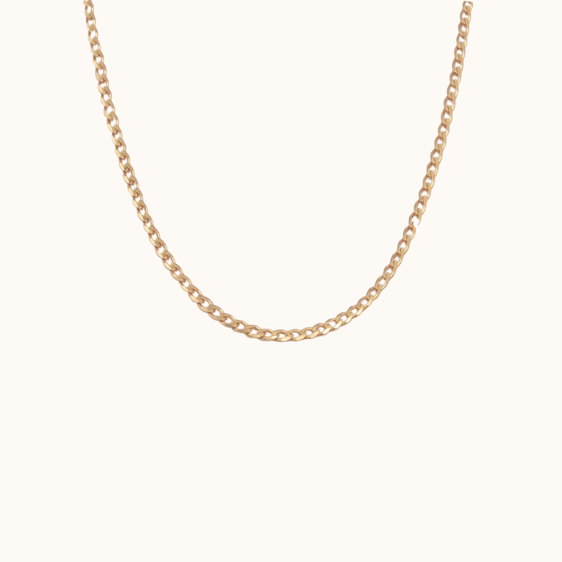 Classic Stacking Gold Chain Essential Cuban Chain Necklace by Doviana