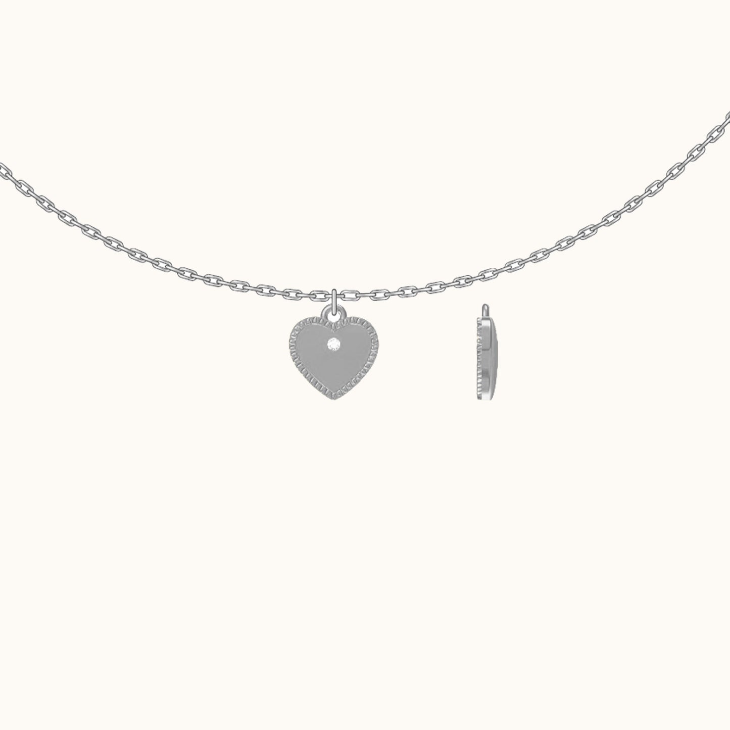Eternal Love 925 Sterling Silver Heart Pendant Necklace Friendship Lovers Valentine Day by Doviana
