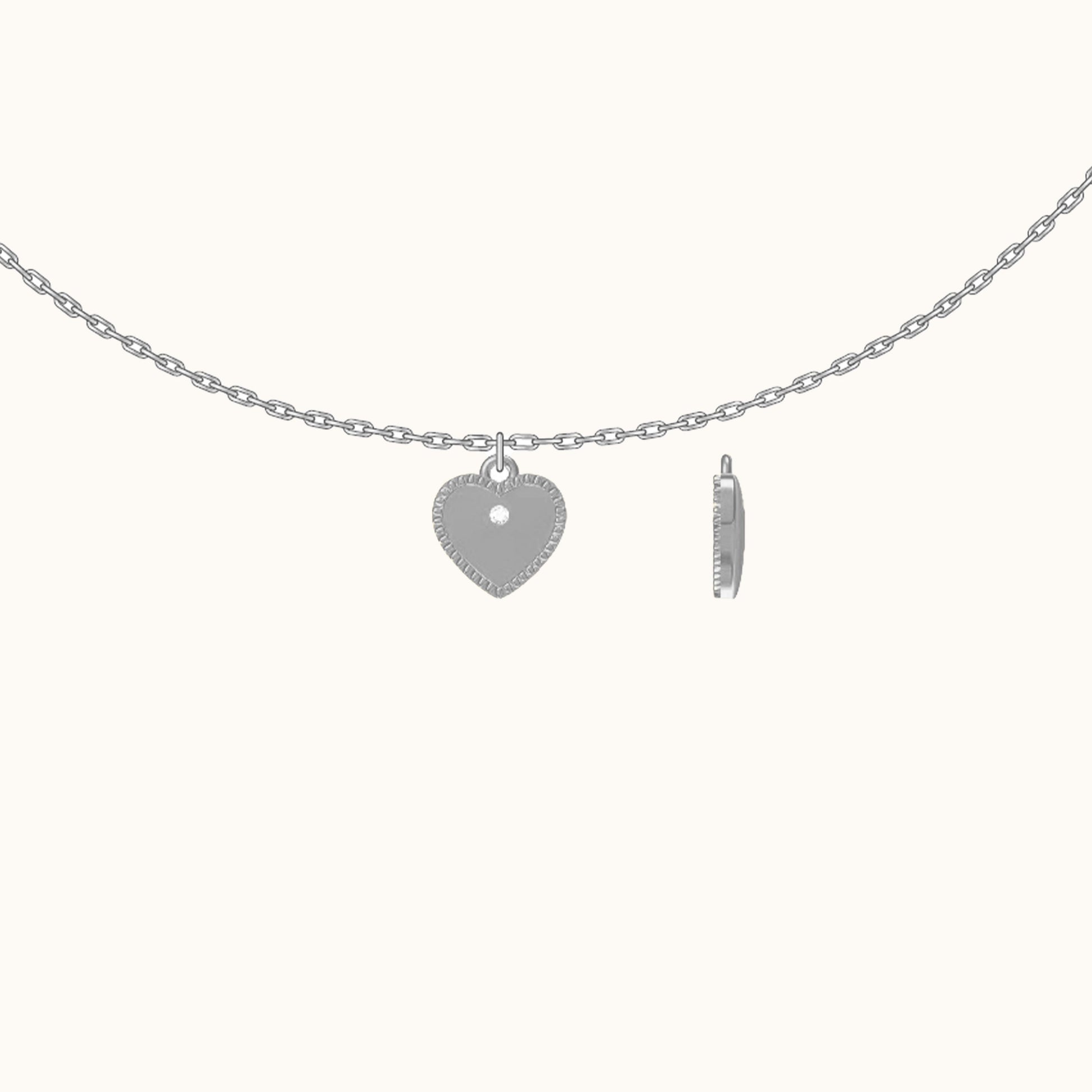 Eternal Love 925 Sterling Silver Heart Pendant Necklace Friendship Lovers Valentine Day by Doviana