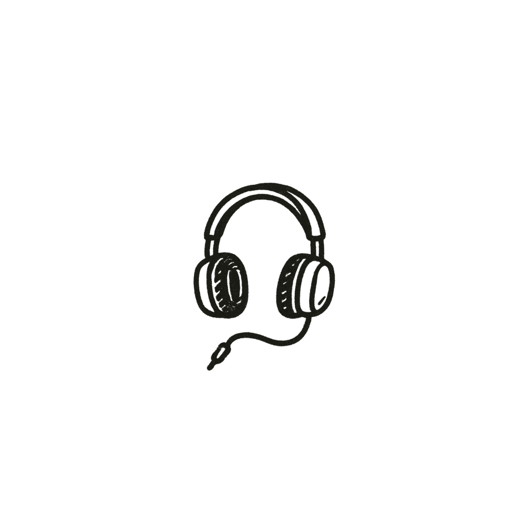 Headphones - A Symbol of Rhythm & Self-Expression  by DOVIANA Tattoo Studio (width 0.4‘’)