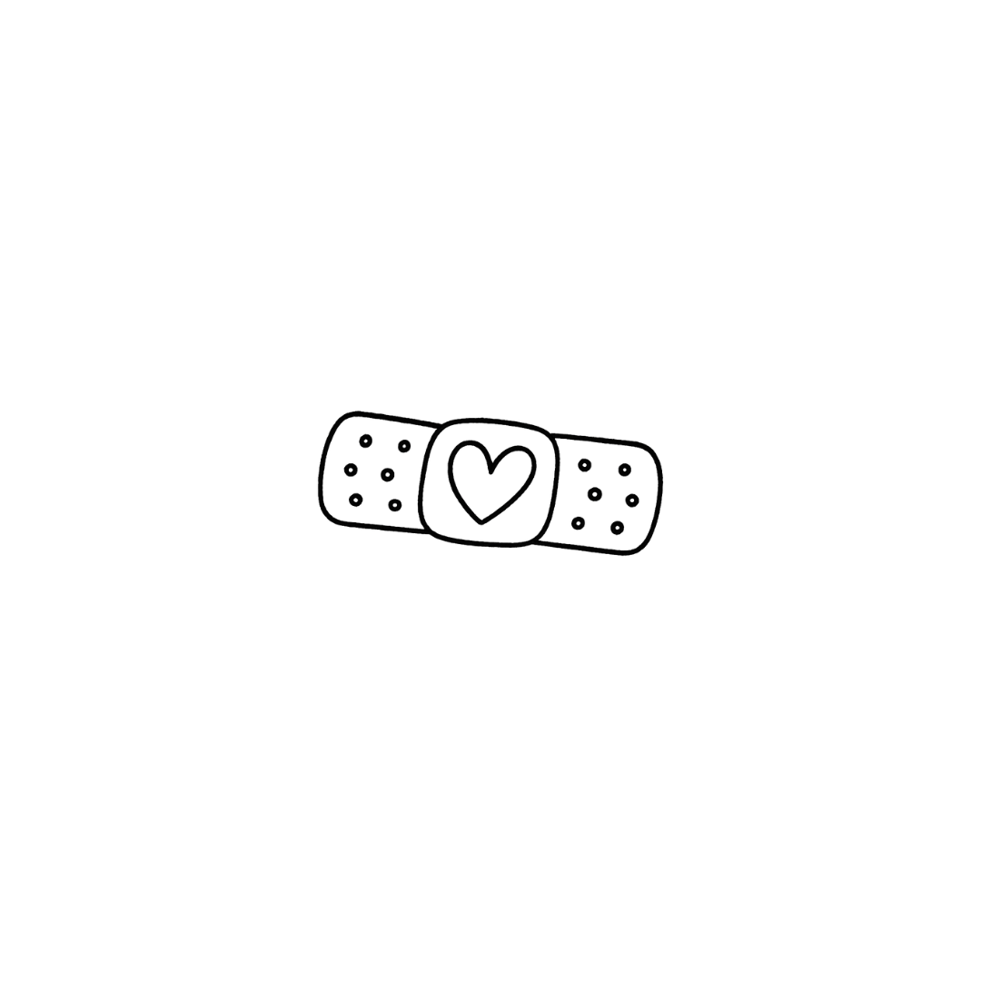 Heart Band-Aid — Healing with Love by DOVIANA Tattoo Studio (length 0.6‘’)