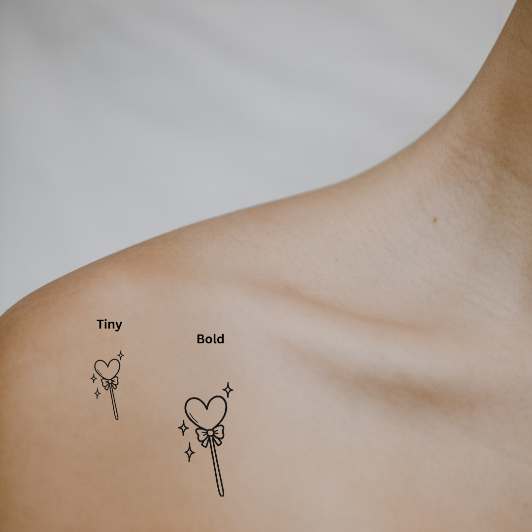 Heart Wand — A Touch of Love & Magic by DOVIANA Tattoo Studio (height 0.5‘’)