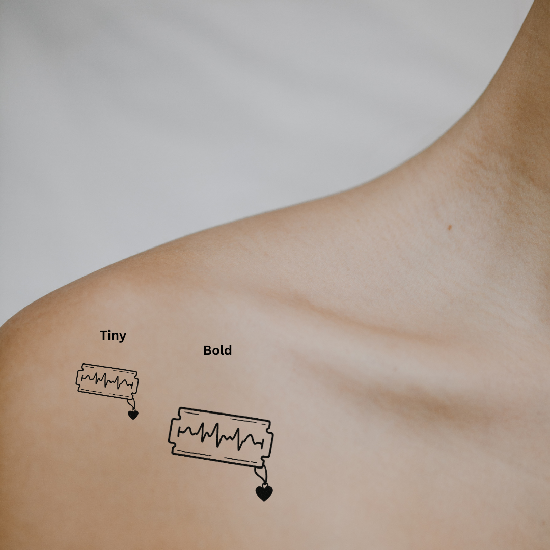 Heartbeat Blade — A Sharp Symbol of Love & Survival by DOVIANA Tattoo Studio (length 0.5‘’)
