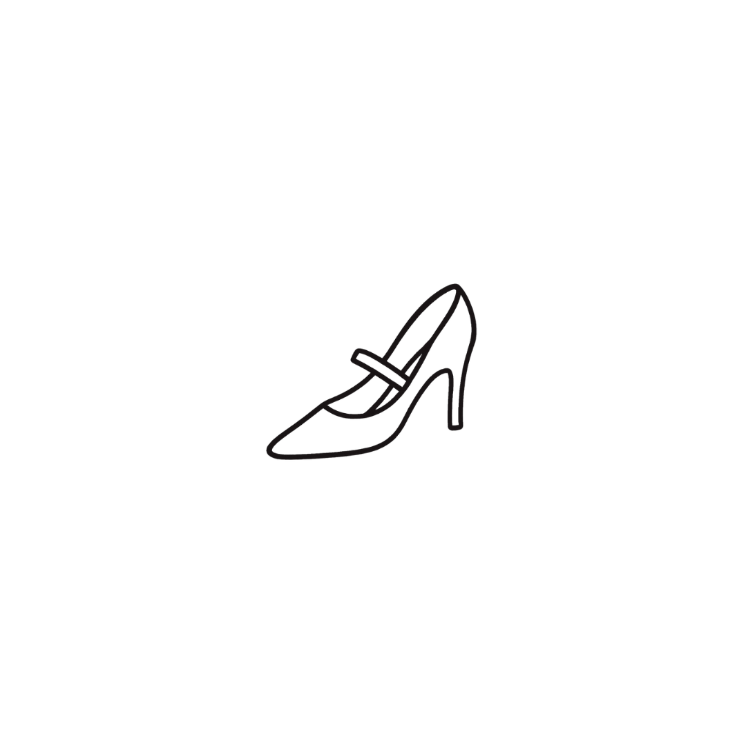 High Heel — A Tiny Icon of Power & Poise by DOVIANA Tattoo Studio (width 0.5‘’)