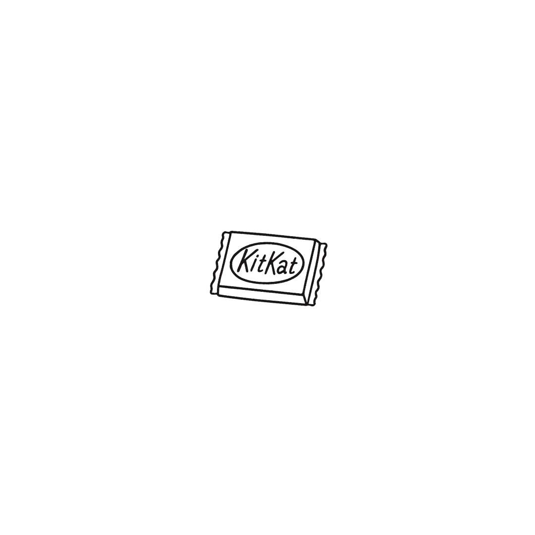 KitKat Bar — A Tiny Treat with Big Nostalgia by DOVIANA Tattoo Studio (width 0.4‘’)