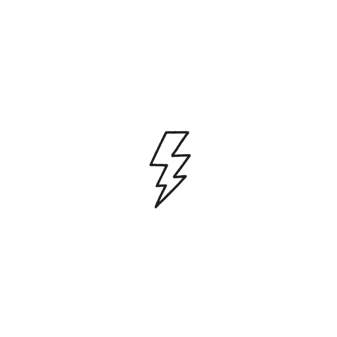 Lightning Bolt — Power in a Flash by DOVIANA Tattoo Studio (0.5‘’)