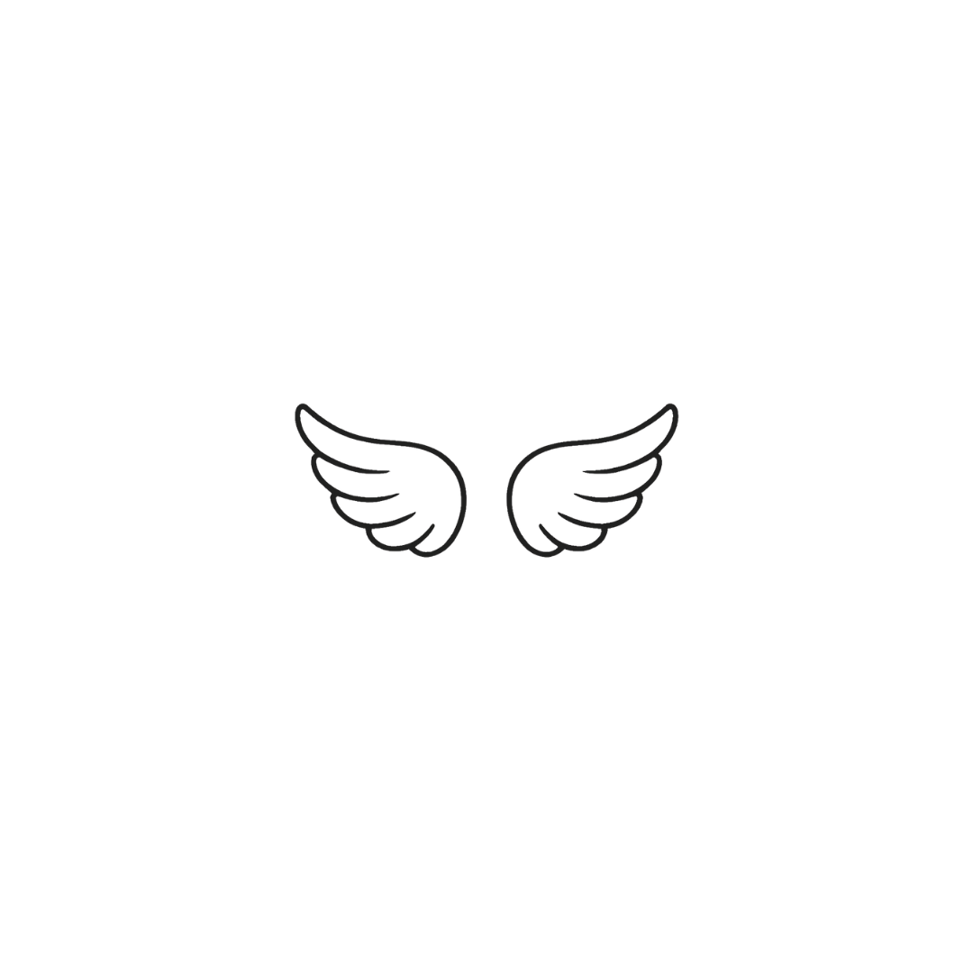 Little Wings — A Symbol of Lightness & Freedom by DOVIANA Tattoo Studio (length 0.6‘’)