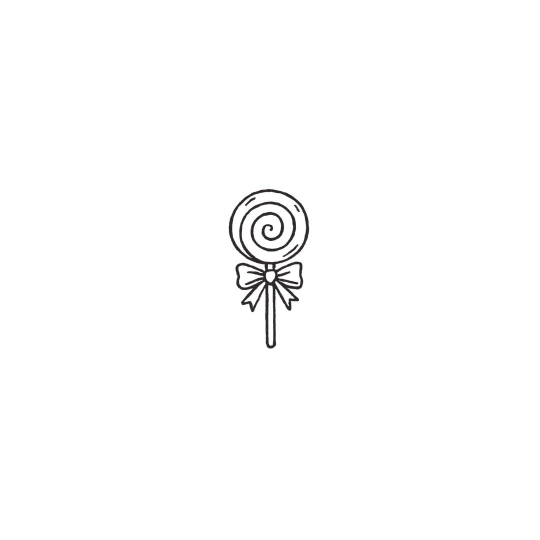 Lollipop Bow — A Sweet Twist of Fun & Femininity by DOVIANA Tattoo Studio (height 0.5‘’)