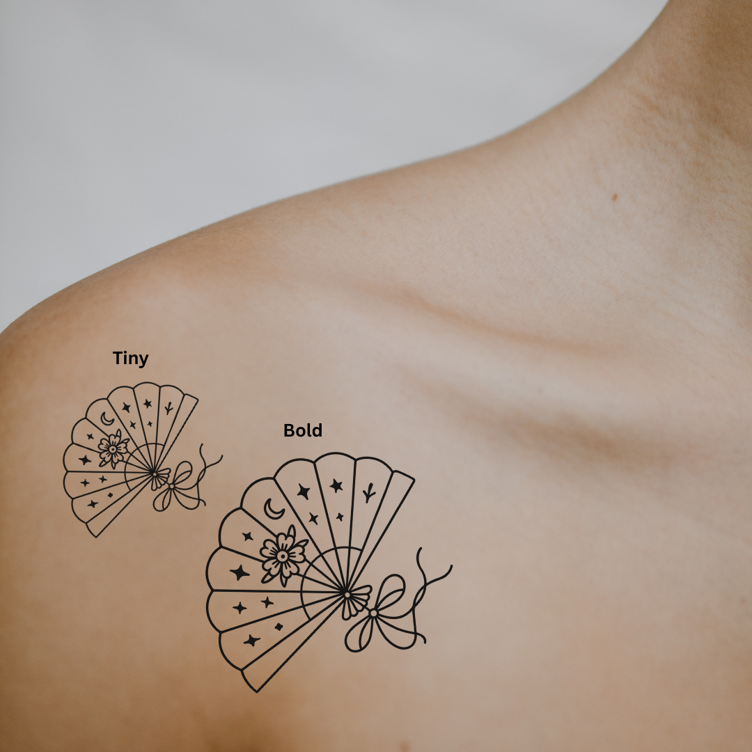 Moonlit Whispers — Fan Your Magic by DOVIANA Tattoo Studio (height 0.55‘’)