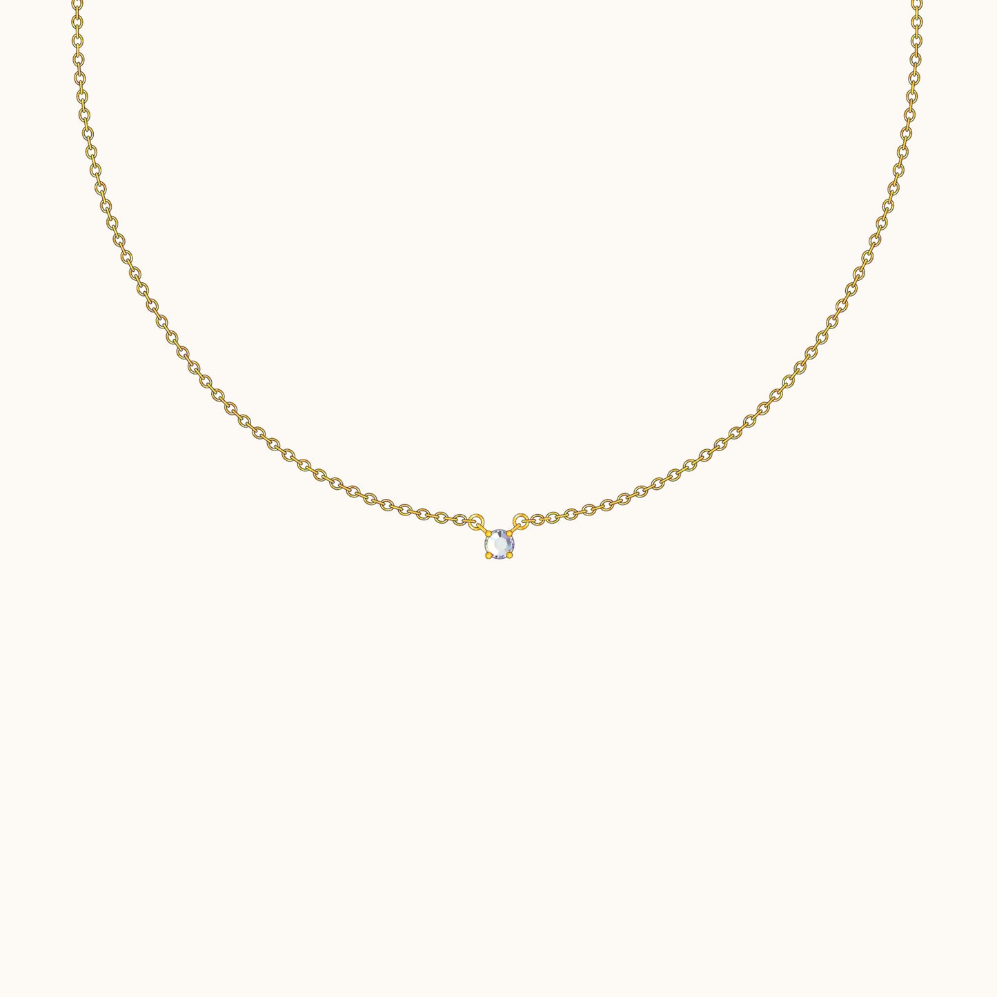 Tiny Pendant Mini Charm Dangle Petite Gold Dainty CZ Necklace by Doviana