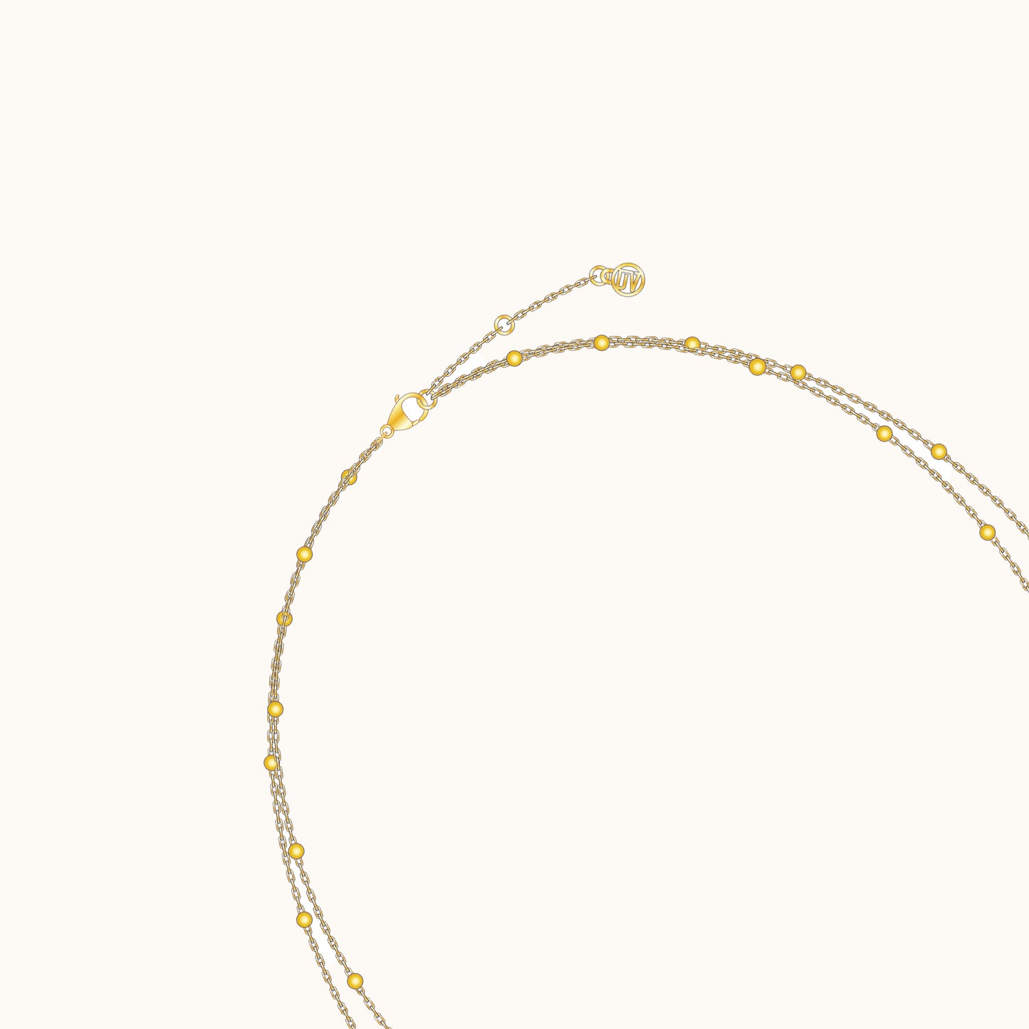 Gold 2 in 1 Double Layered Bead Necklace Set Summer Stacking Pieces by Doviana